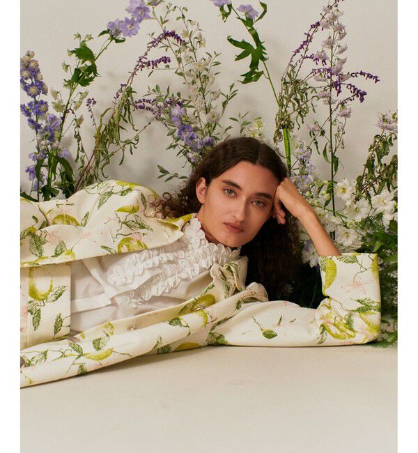 LOULOU WILLOUGHBY「【LOULOU WILLOUGHBY】RATTIレモン柄ステンカラーコート」|ダッフルコート|