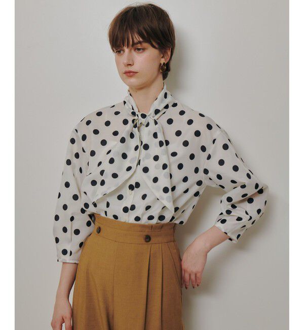 allureville「ポルカドットブラウス」|シャツ・ブラウス|