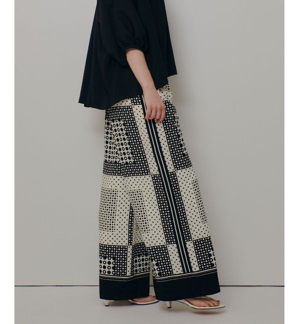 allureville「幾何プリントイージーパンツ」|チノ|