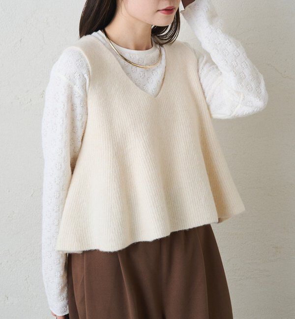  「片畦ニットビスチェ」|ニット・セーター|