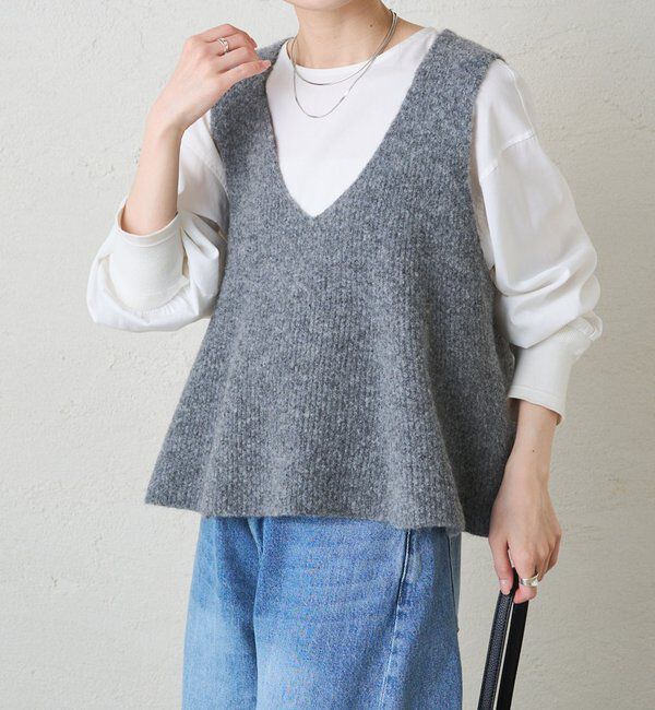  「片畦ニットビスチェ」|ニット・セーター|