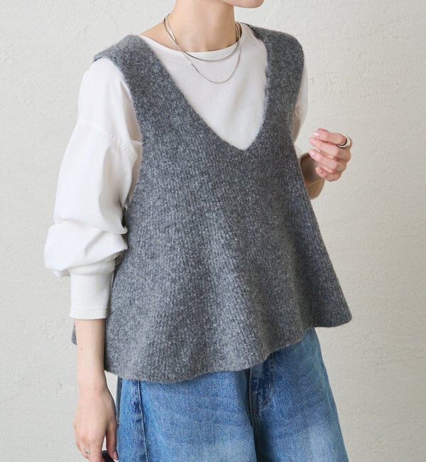  「片畦ニットビスチェ」|ニット・セーター|