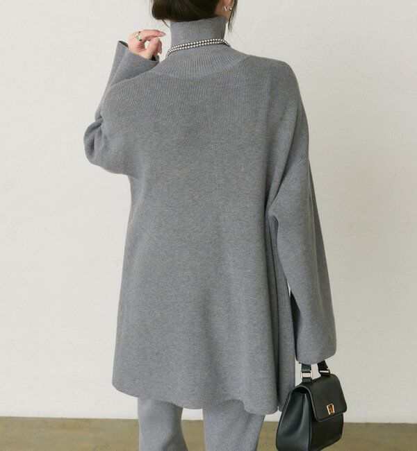  「【セットアップ対応】ハイネックフレアニットプルオーバー」|ニット・セーター|