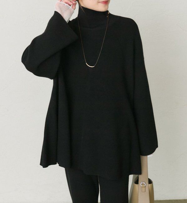  「【セットアップ対応】ハイネックフレアニットプルオーバー」|ニット・セーター|