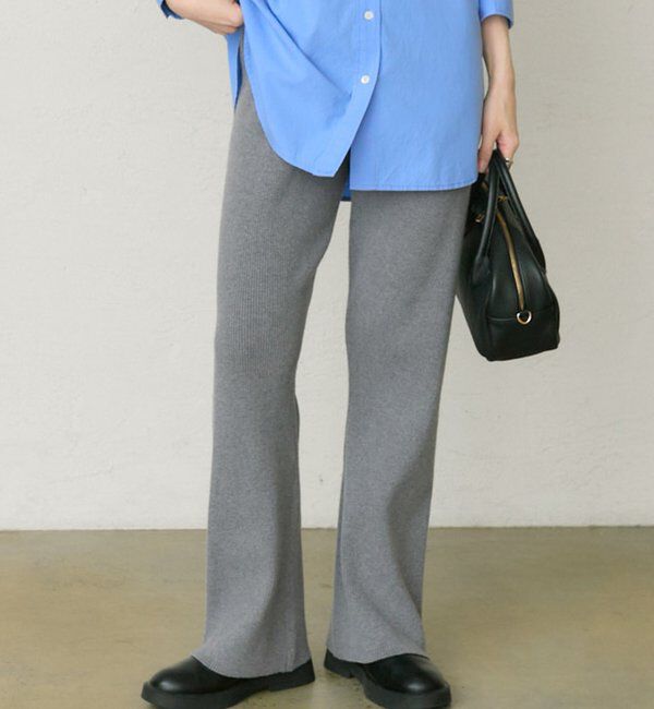  「【セットアップ対応】リブニットフレアパンツ」|その他|