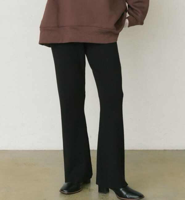  「【セットアップ対応】リブニットフレアパンツ」|その他|