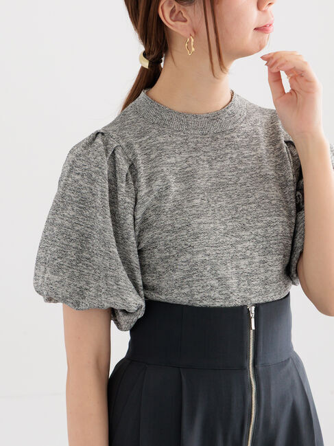 Te chichi「バルーンスリーブメランジニット」|ニット・セーター|