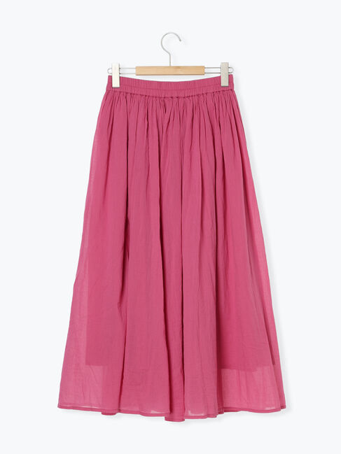 Samansa Mos2 blue「【Made in India】ボイルギャザースカート」|スカート|