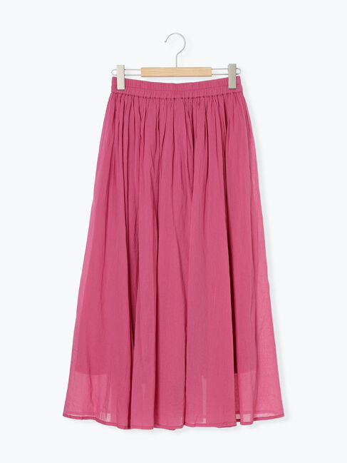 Samansa Mos2 blue「【Made in India】ボイルギャザースカート」|スカート|