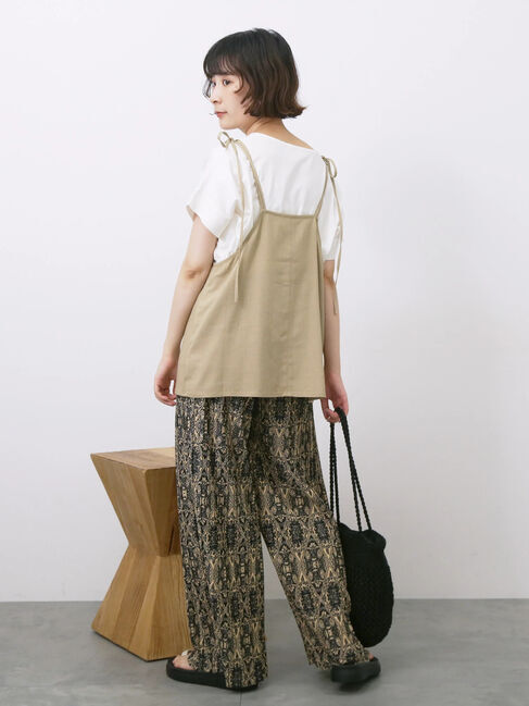 Samansa Mos2 blue「◎柄アソートプリーツパンツ」|その他|