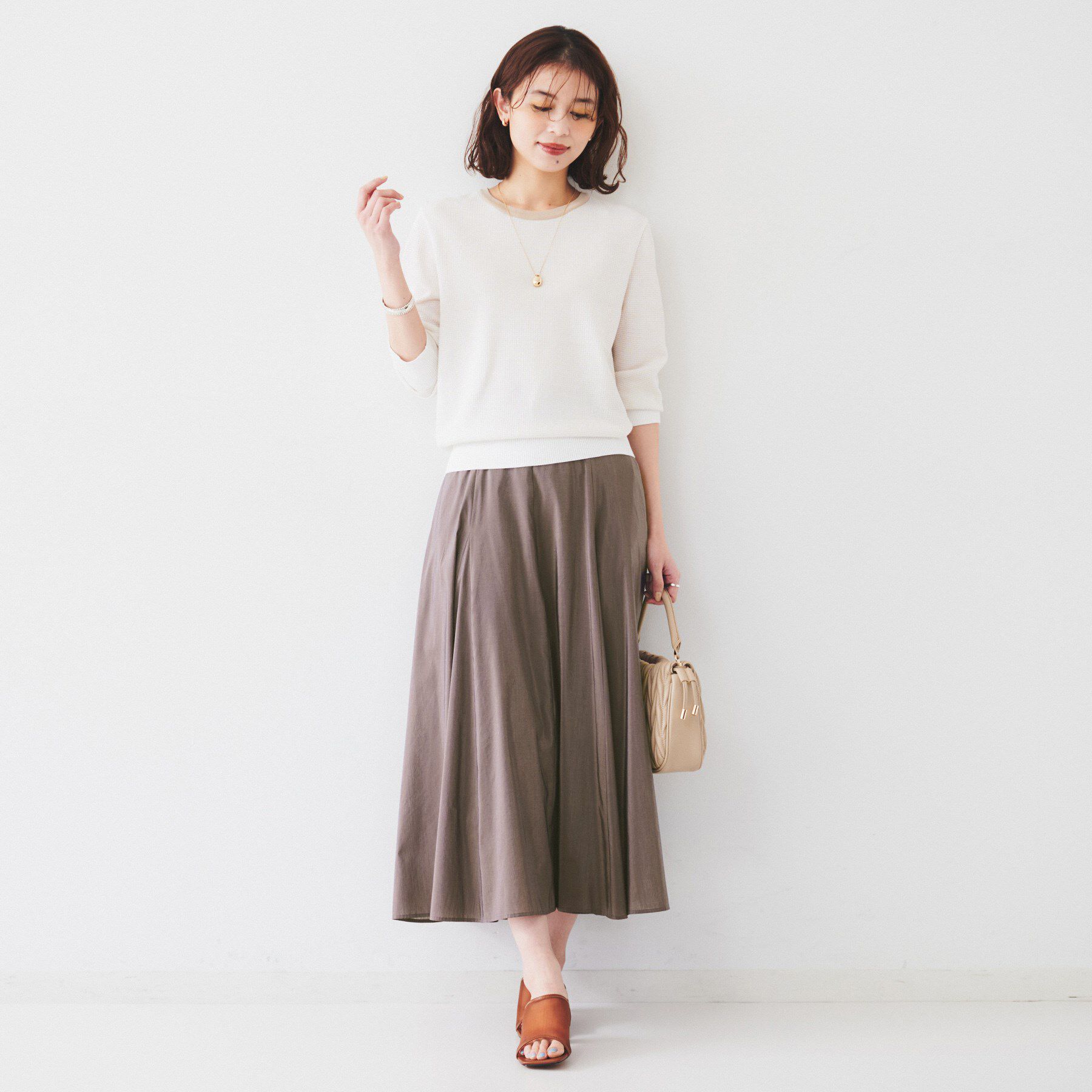 UNTITLED「【トレンド/後ろゴム】ローンフレアスカート」|スカート|