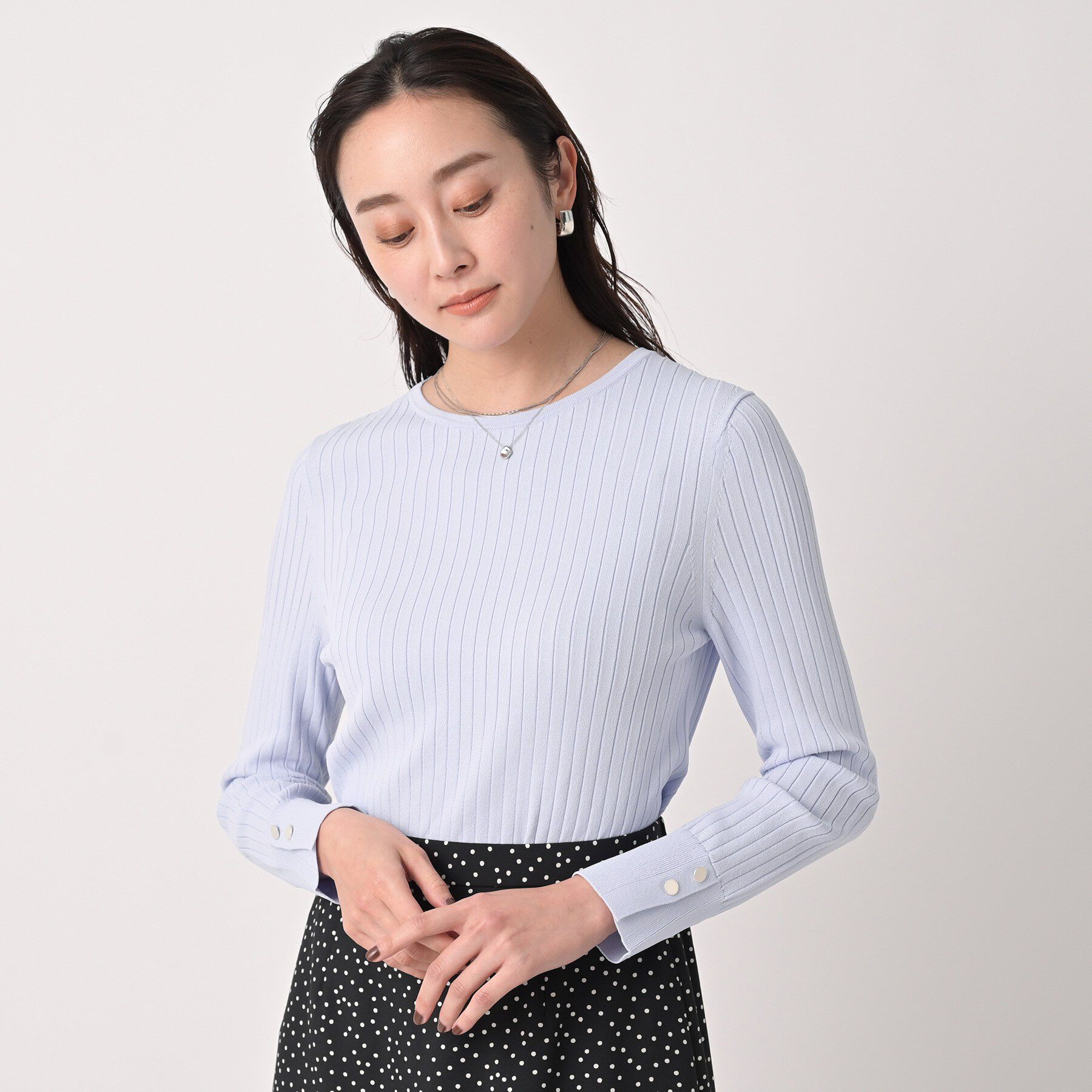 UNTITLED「ワイドリブニットプルオーバー」|ニット・セーター|