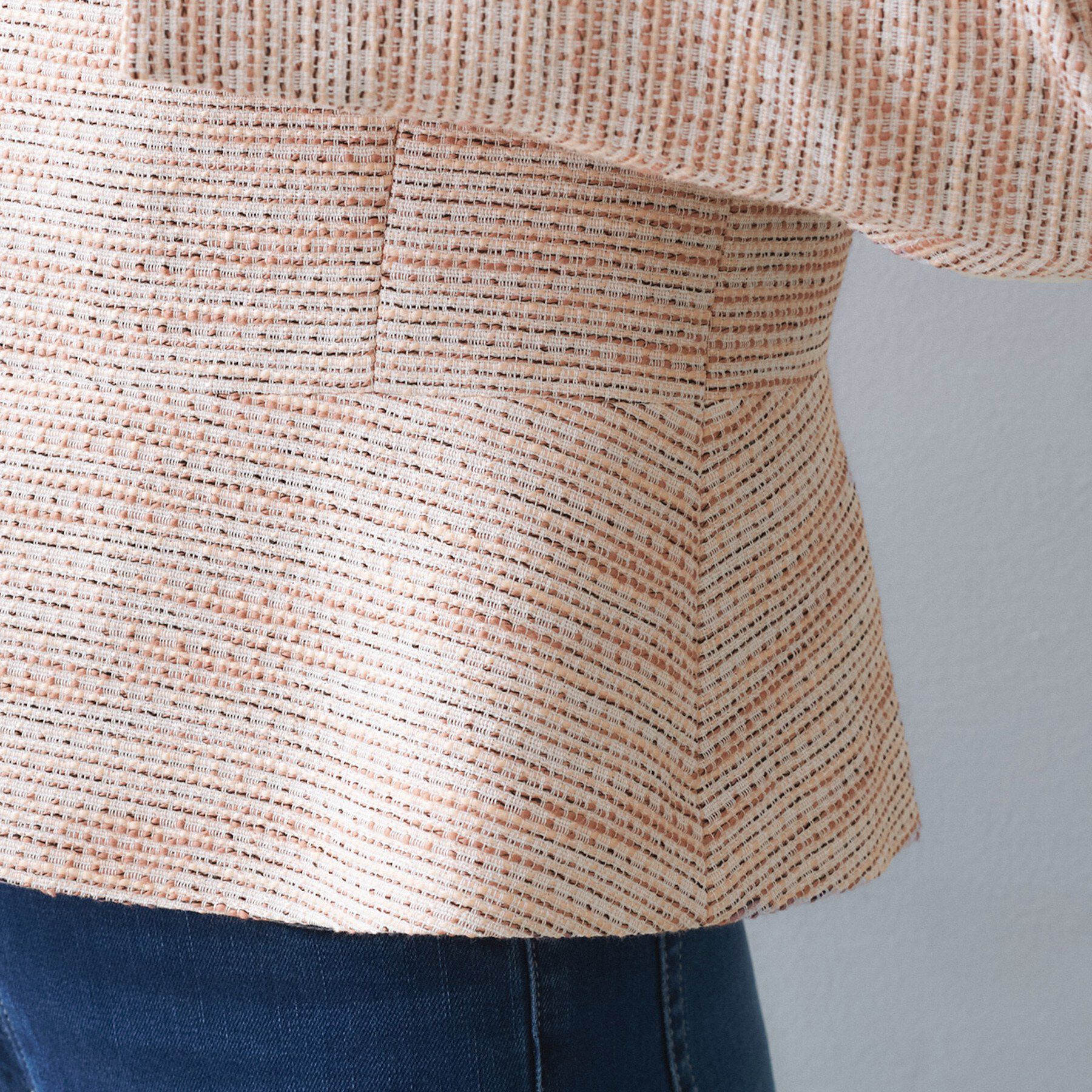 UNTITLED「ツイード ペプラムジャケット」|ノーカラージャケット|