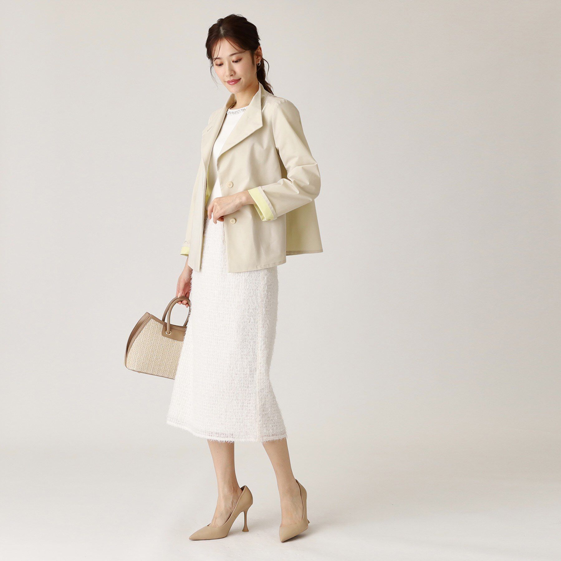 COUP DE CHANCE「【洗える】配色使いショート丈コート」|その他|