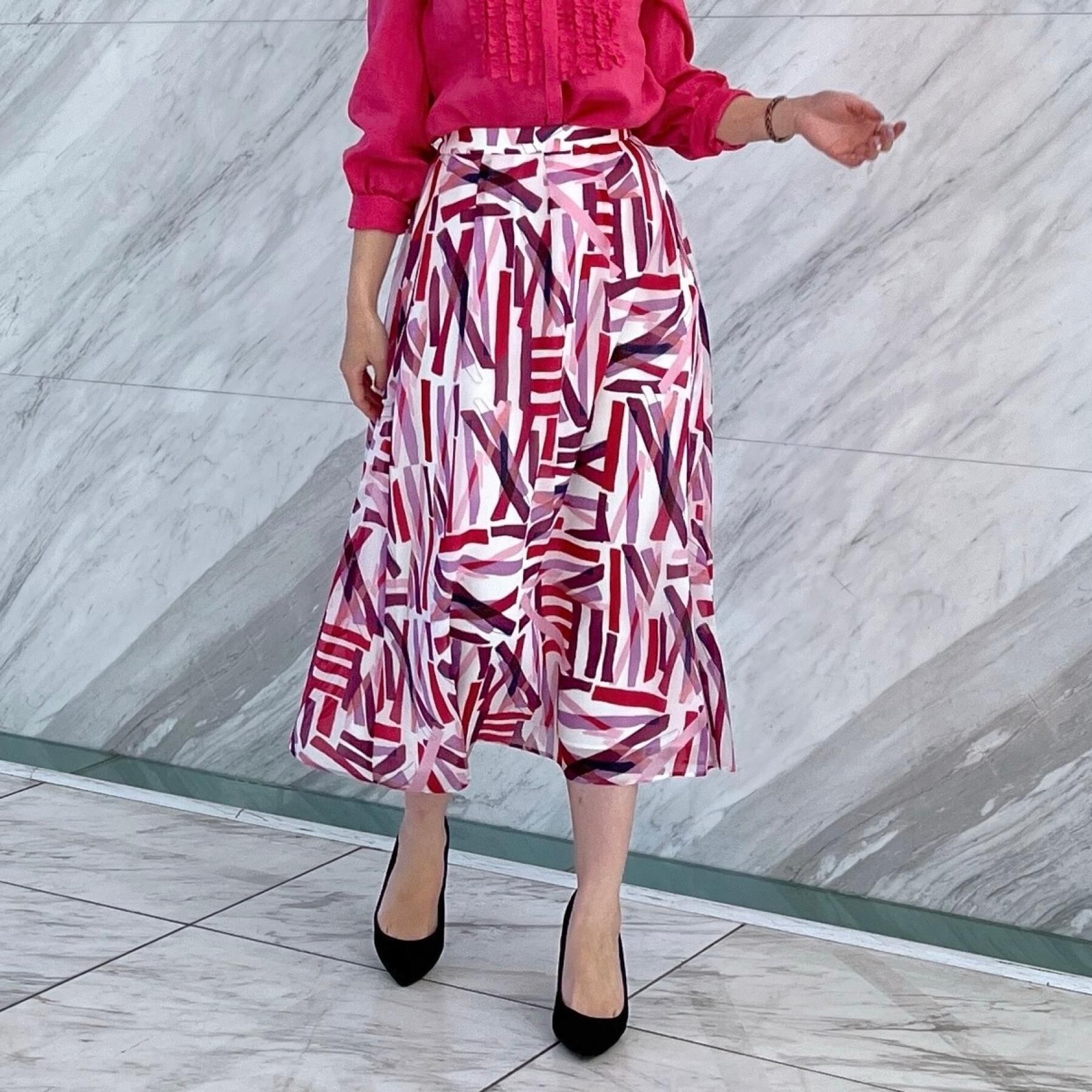 COUP DE CHANCE「【洗える／ウエストゴム】柄スカート」|スカート|