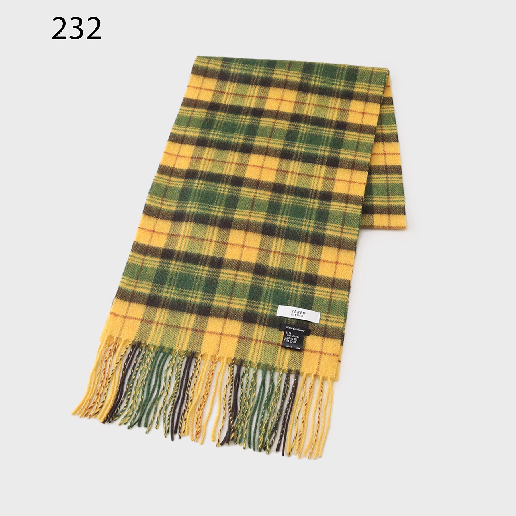 TAKEO KIKUCHI「【カシミヤ100%】チェック カシミヤマフラー」|ストール|