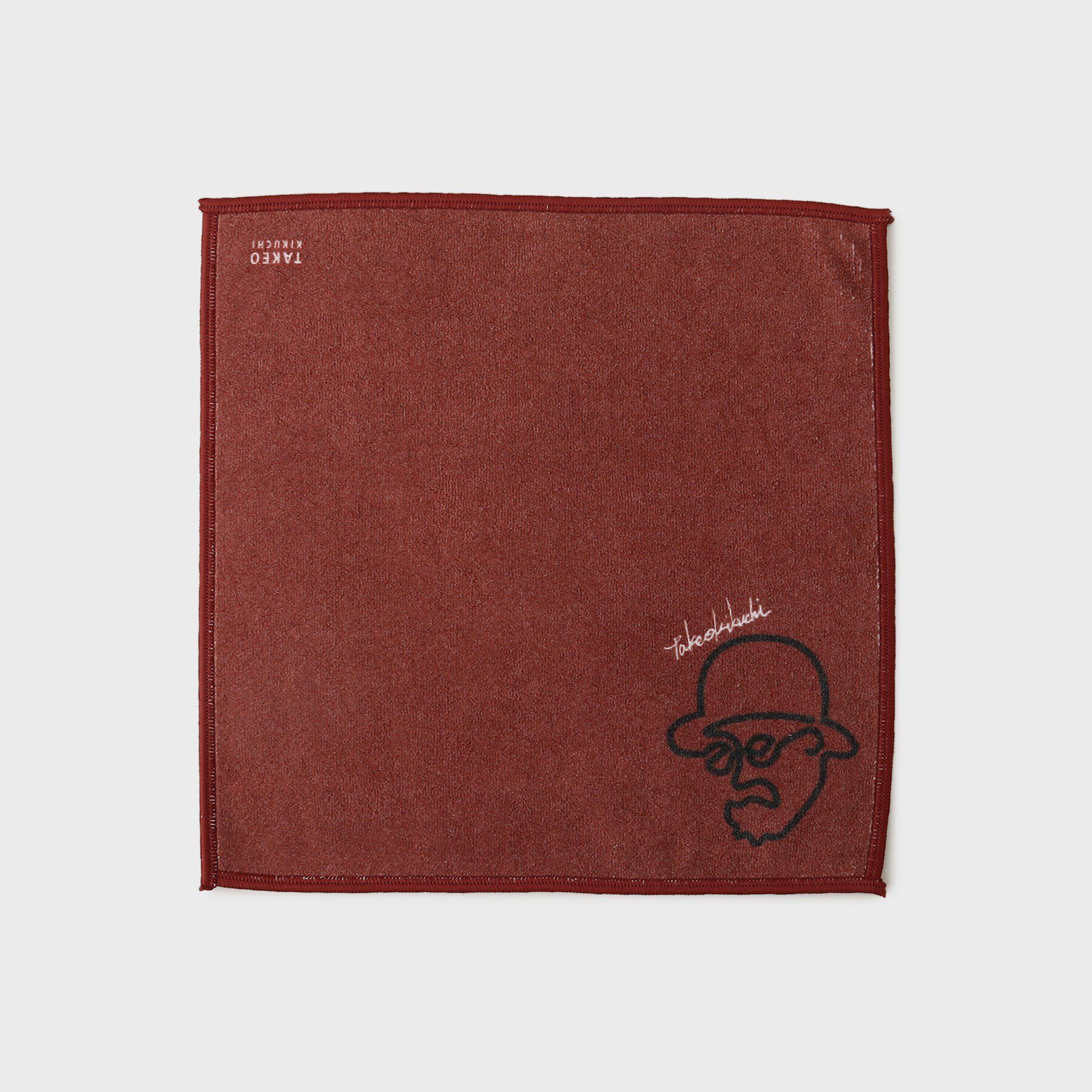 TAKEO KIKUCHI「ラインアートプリント フォンカチ」|ハンカチ|レッド(063)