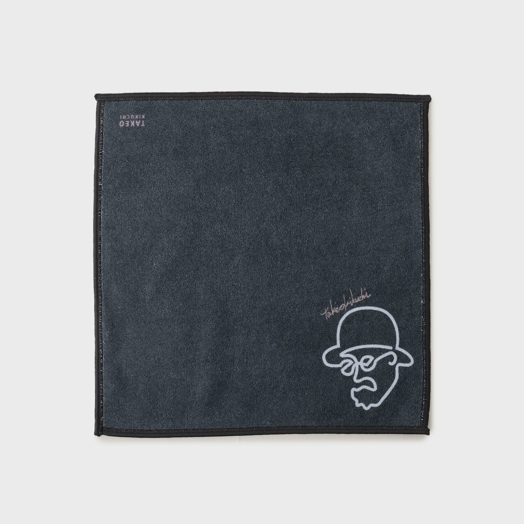 TAKEO KIKUCHI「ラインアートプリント フォンカチ」|ハンカチ|ネイビー(094)