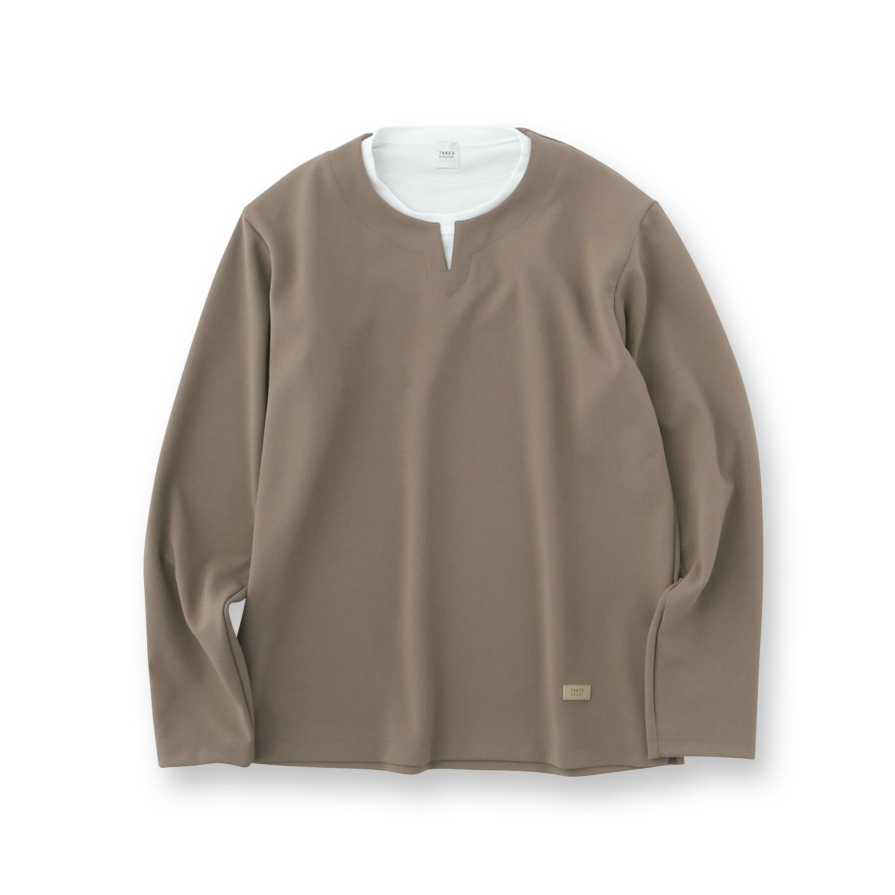 TAKEO KIKUCHI「【Made in JAPAN】フェイクレイヤード　キーネック　カットソー」|Tシャツ・カットソー|