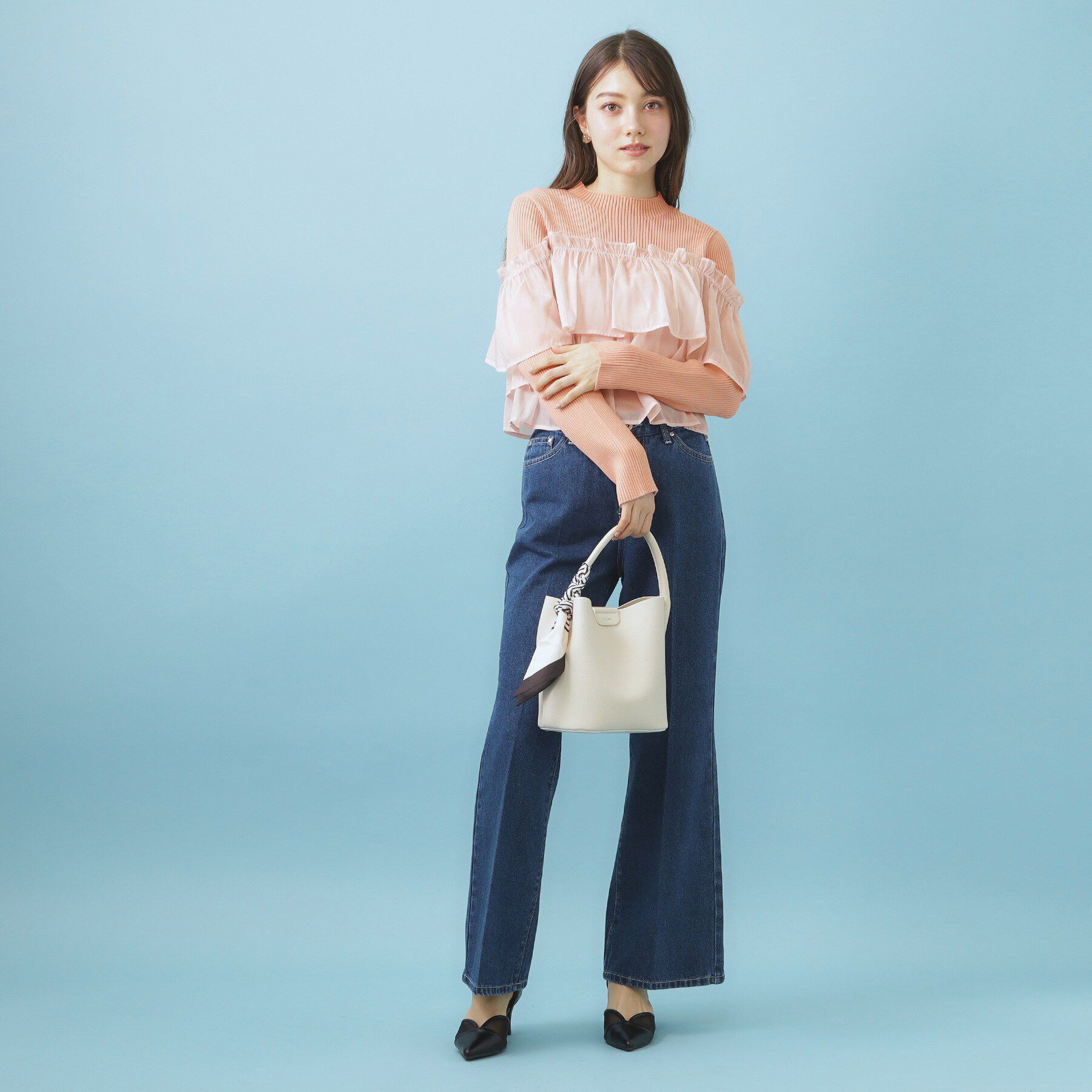 index「3wayフリルドッキングニット【洗濯機OK/坑ピル】」|ニット・セーター|