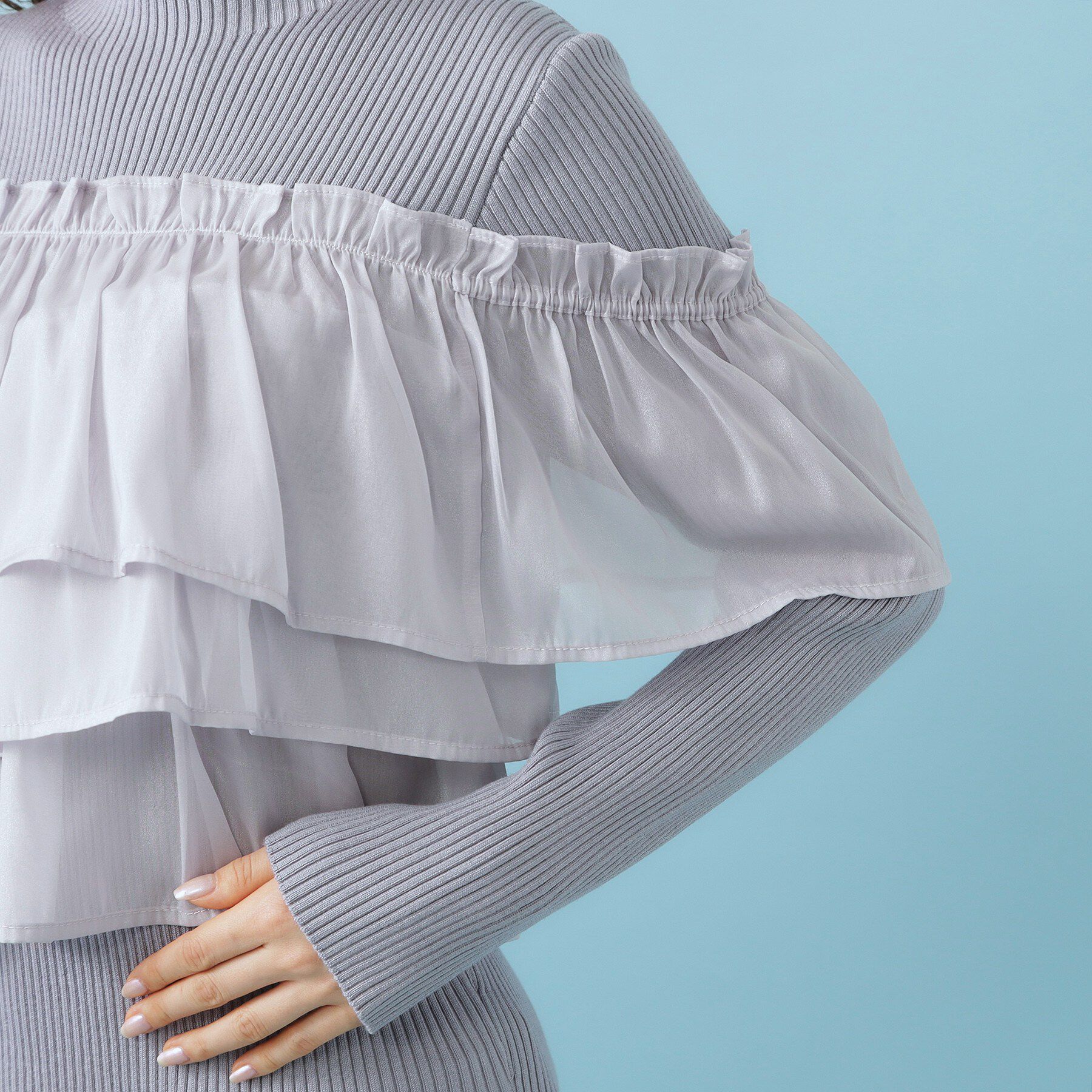 index「3wayフリルドッキングニット【洗濯機OK/坑ピル】」|ニット・セーター|