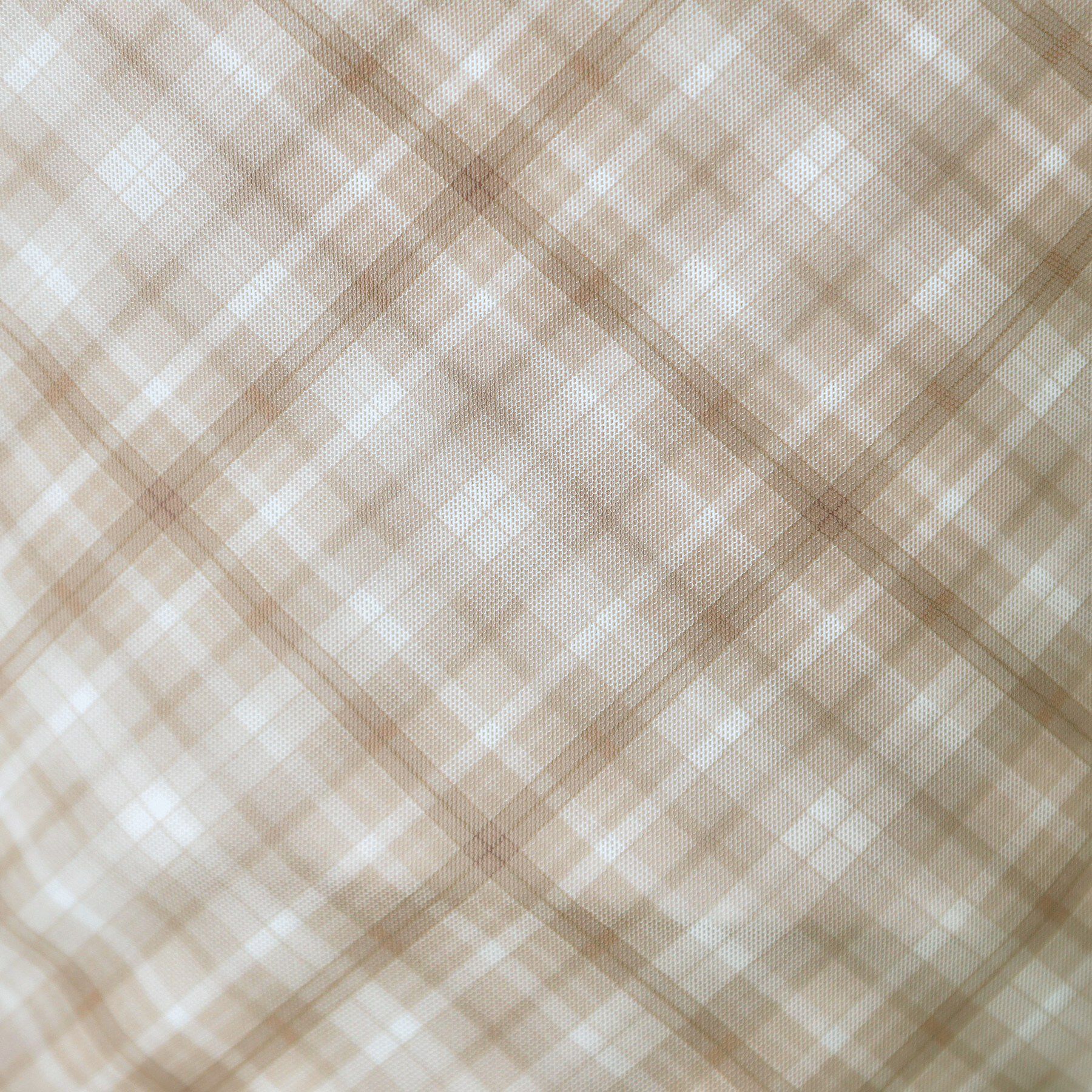 index「シアーチェックドレープネックトップス【洗濯機OK】」|Tシャツ・カットソー|