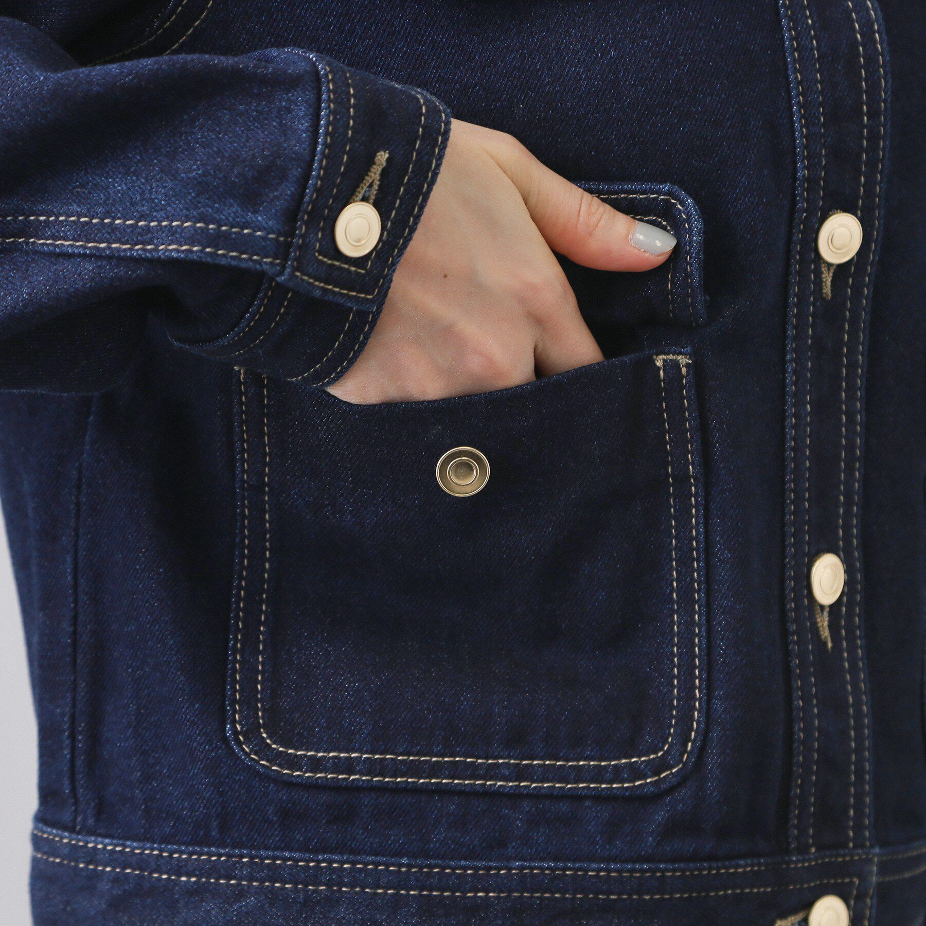 index「ミニマルノーカラーデニムジャケット【洗濯機OK】」|デニムジャケット|