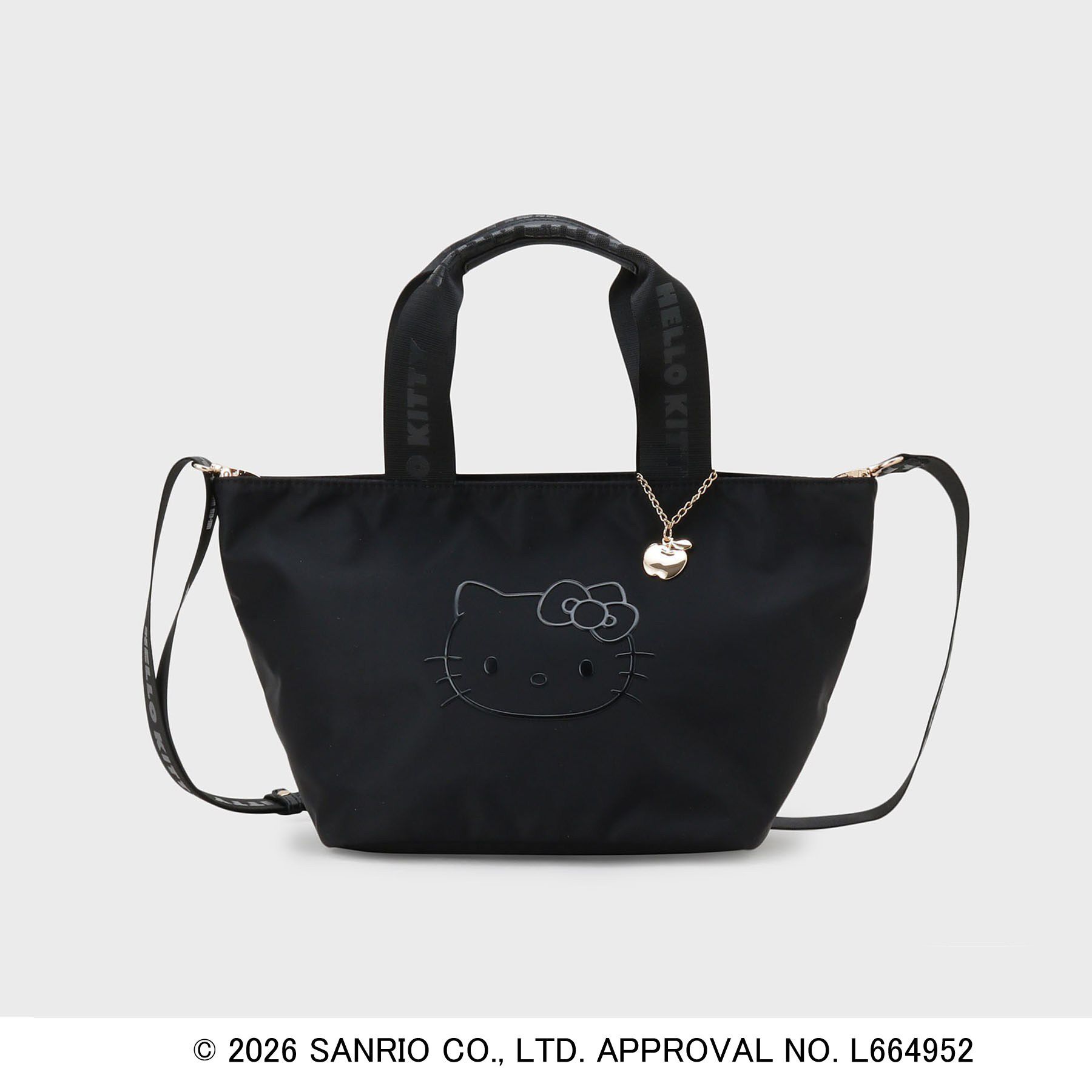 OPAQUE.CLIP「◆【ハローキティ】2WAY立体フェイスプリントミドルバッグ」|ハンドバッグ|ブラック(019)