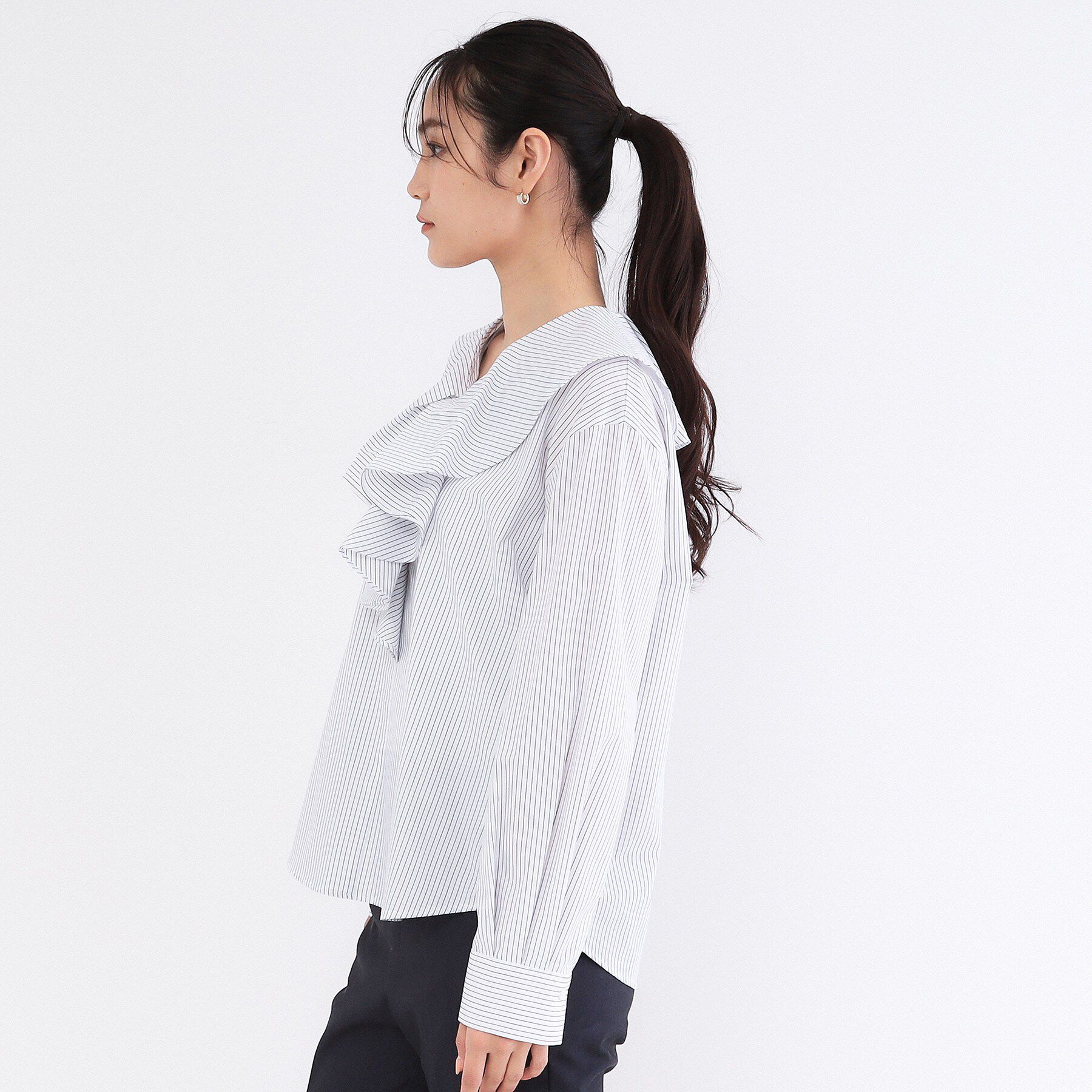 OPAQUE.CLIP「フロントフリルブラウス【洗濯機OK】」|シャツ・ブラウス|