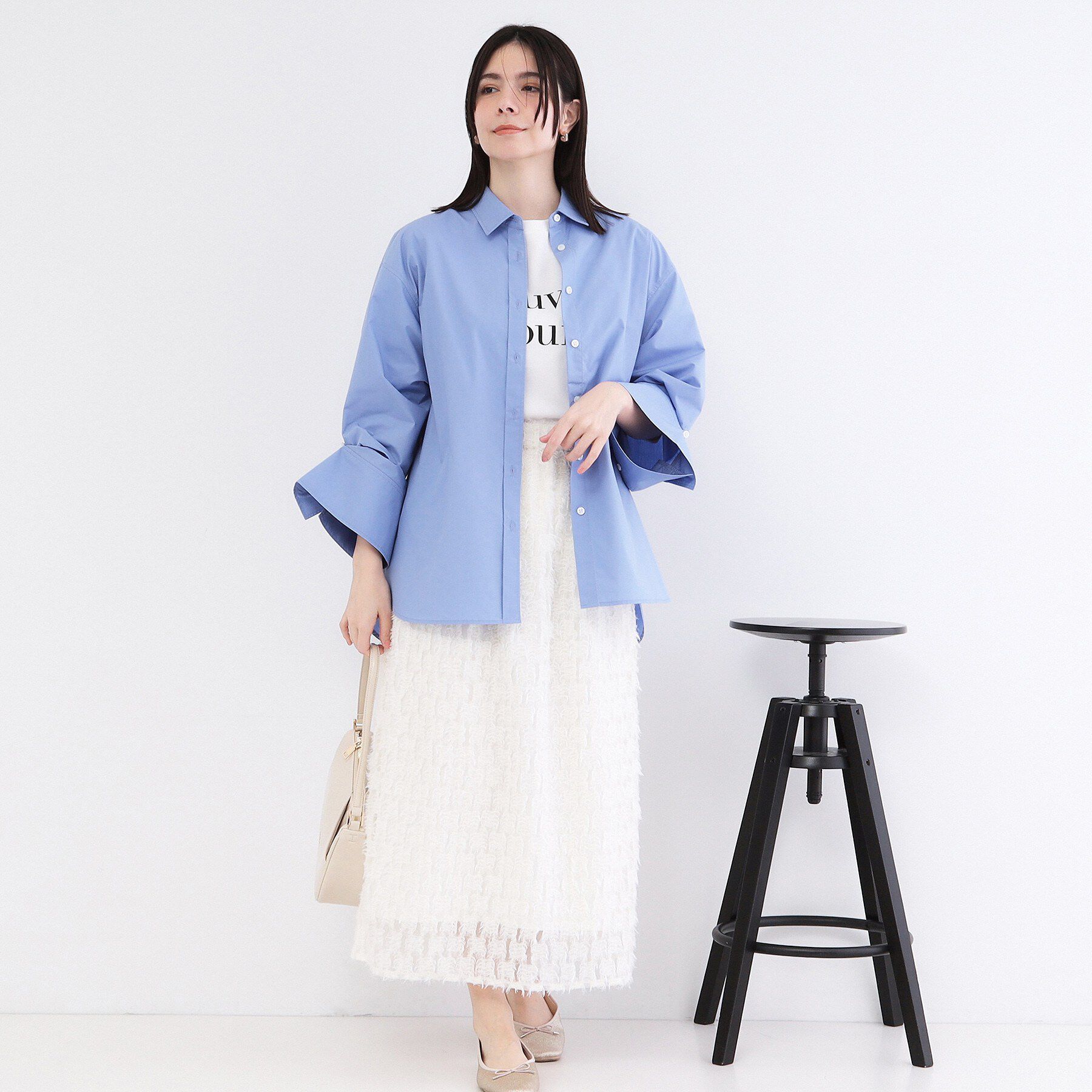 OPAQUE.CLIP「2WAY変形スリーブシャツ【洗濯機OK】」|シャツ・ブラウス|