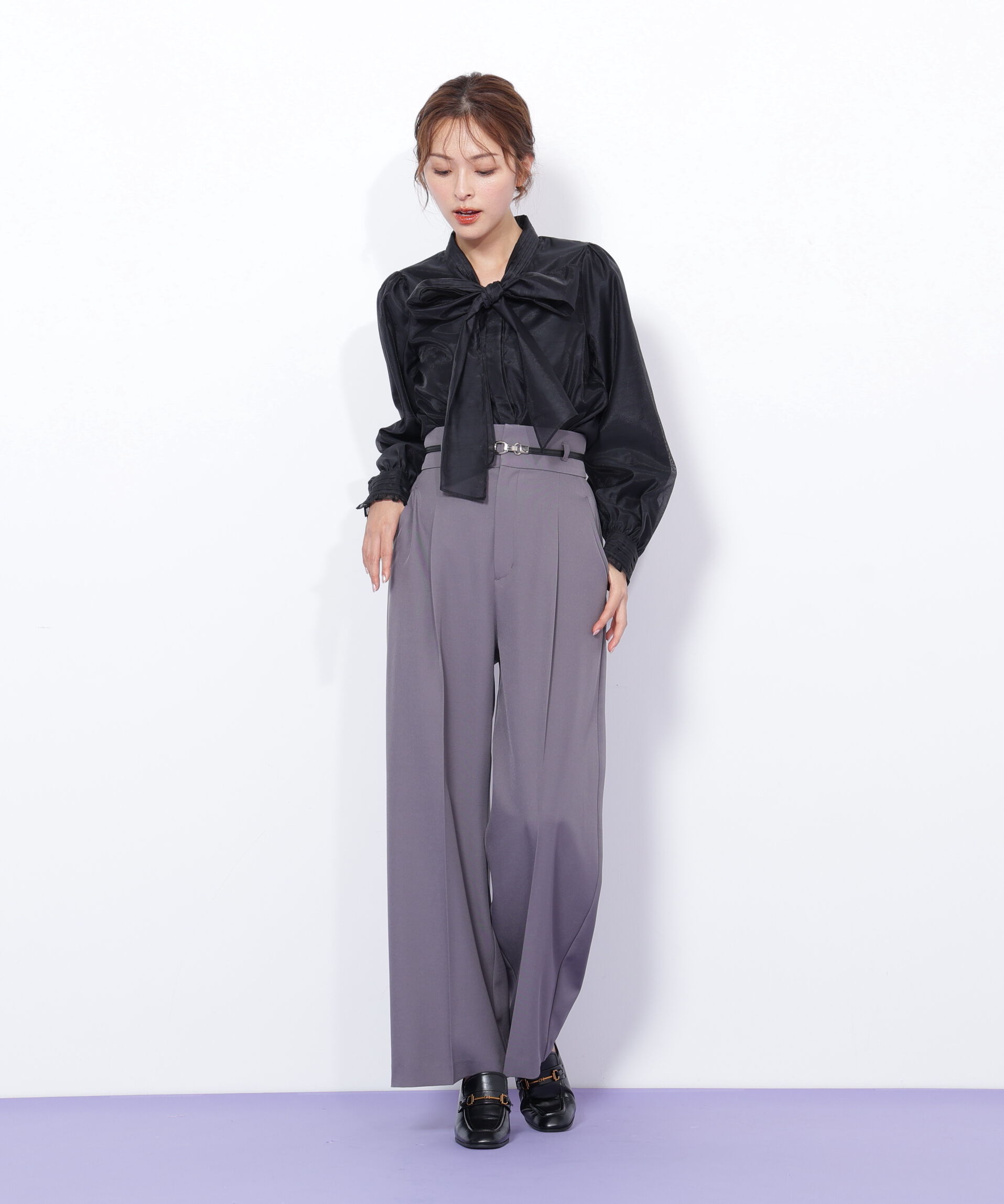  「ピンタックビッグリボンブラウス」|シャツ・ブラウス|