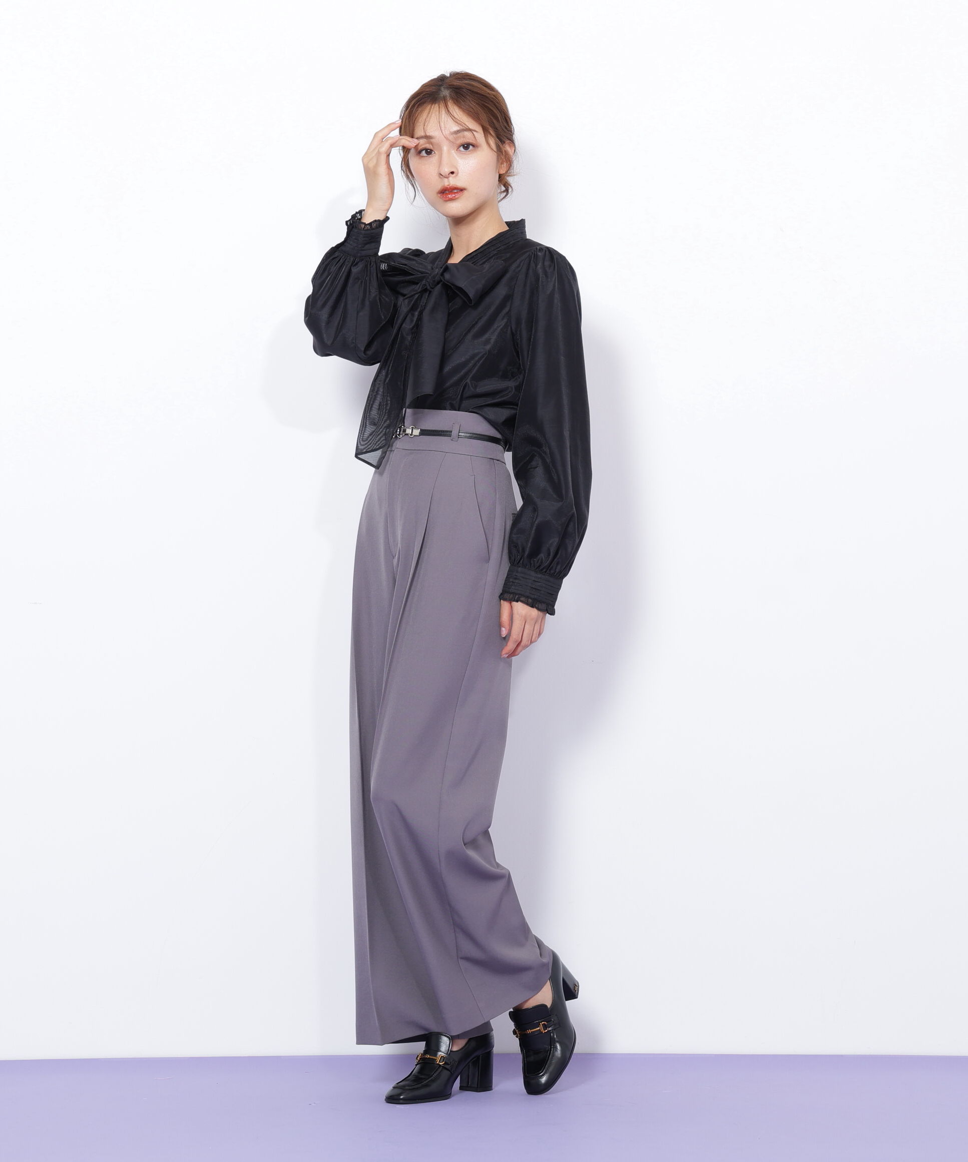  「ピンタックビッグリボンブラウス」|シャツ・ブラウス|