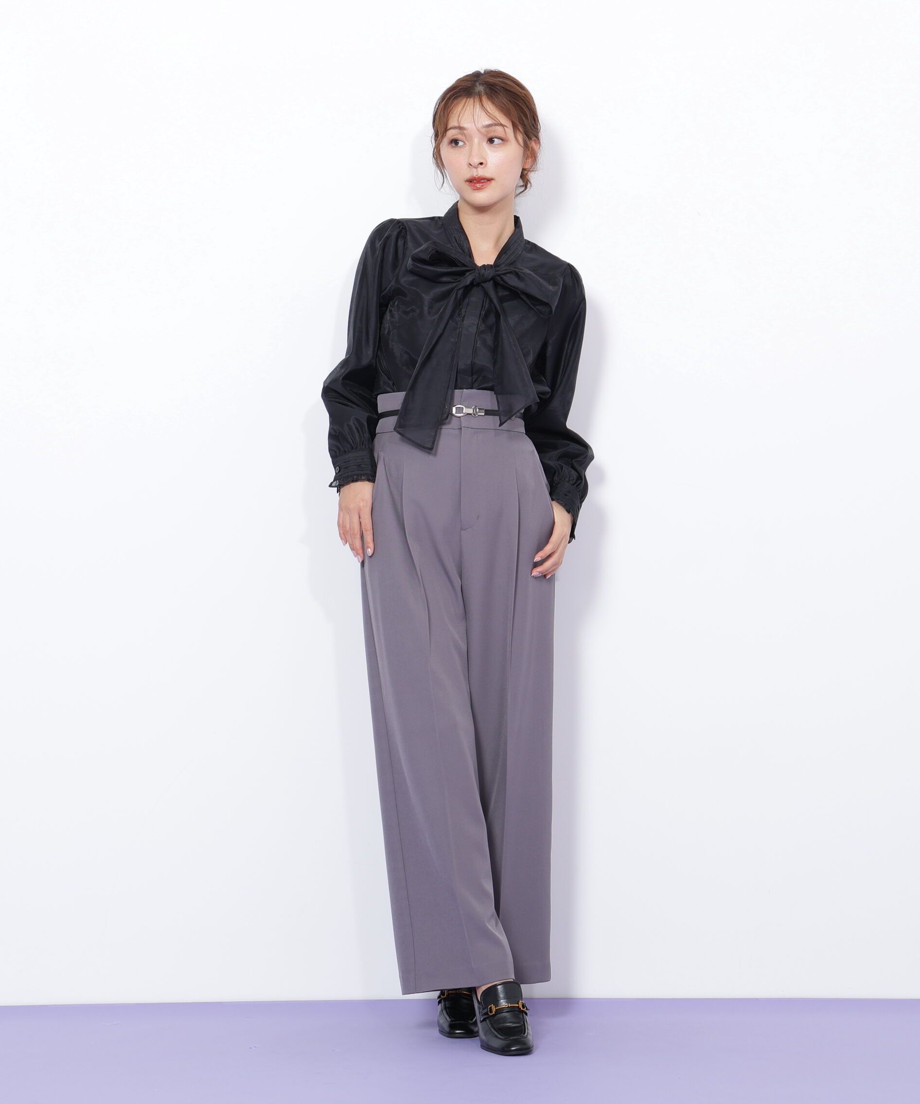  「ピンタックビッグリボンブラウス」|シャツ・ブラウス|