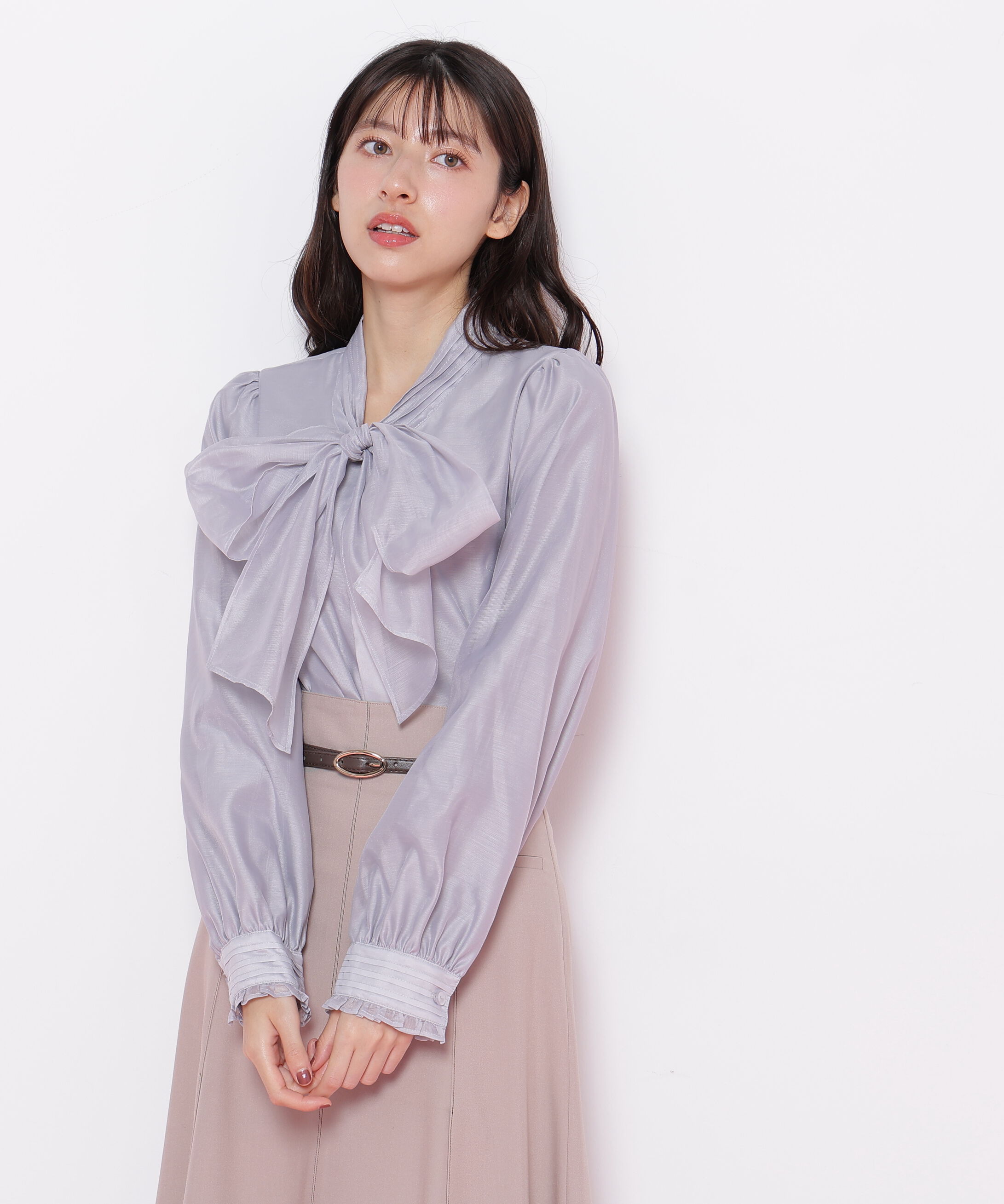  「ピンタックビッグリボンブラウス」|シャツ・ブラウス|