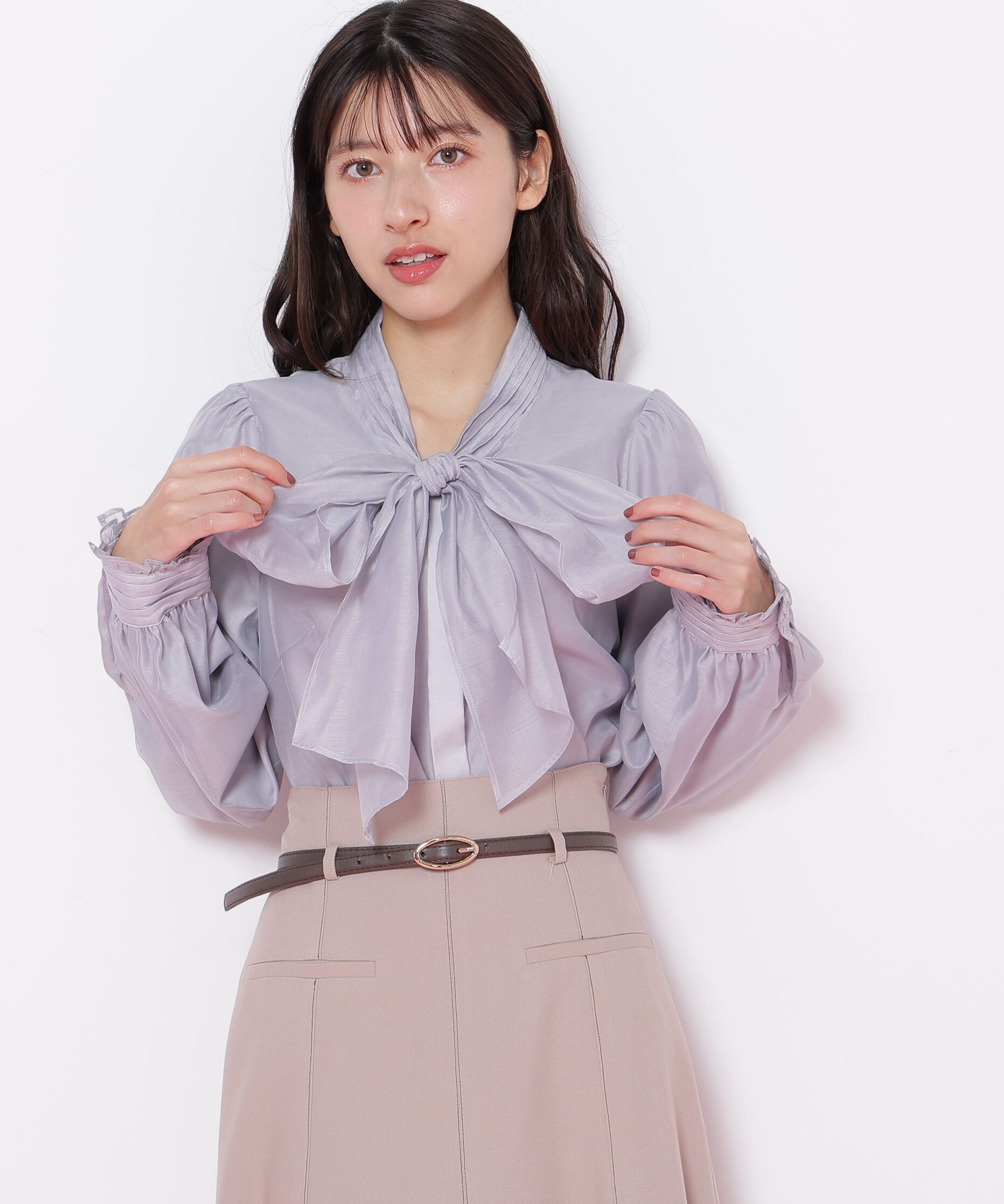  「ピンタックビッグリボンブラウス」|シャツ・ブラウス|