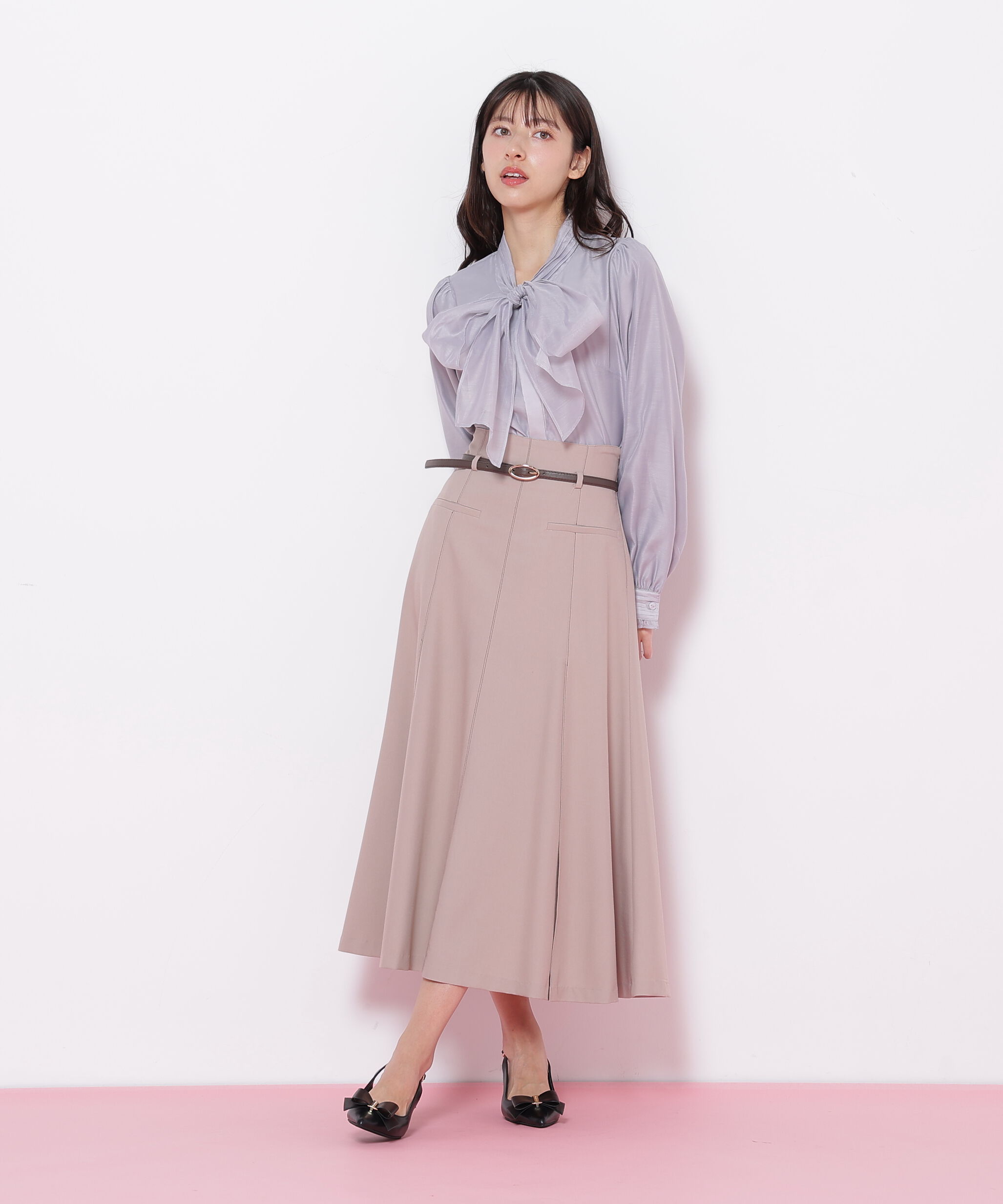  「ピンタックビッグリボンブラウス」|シャツ・ブラウス|