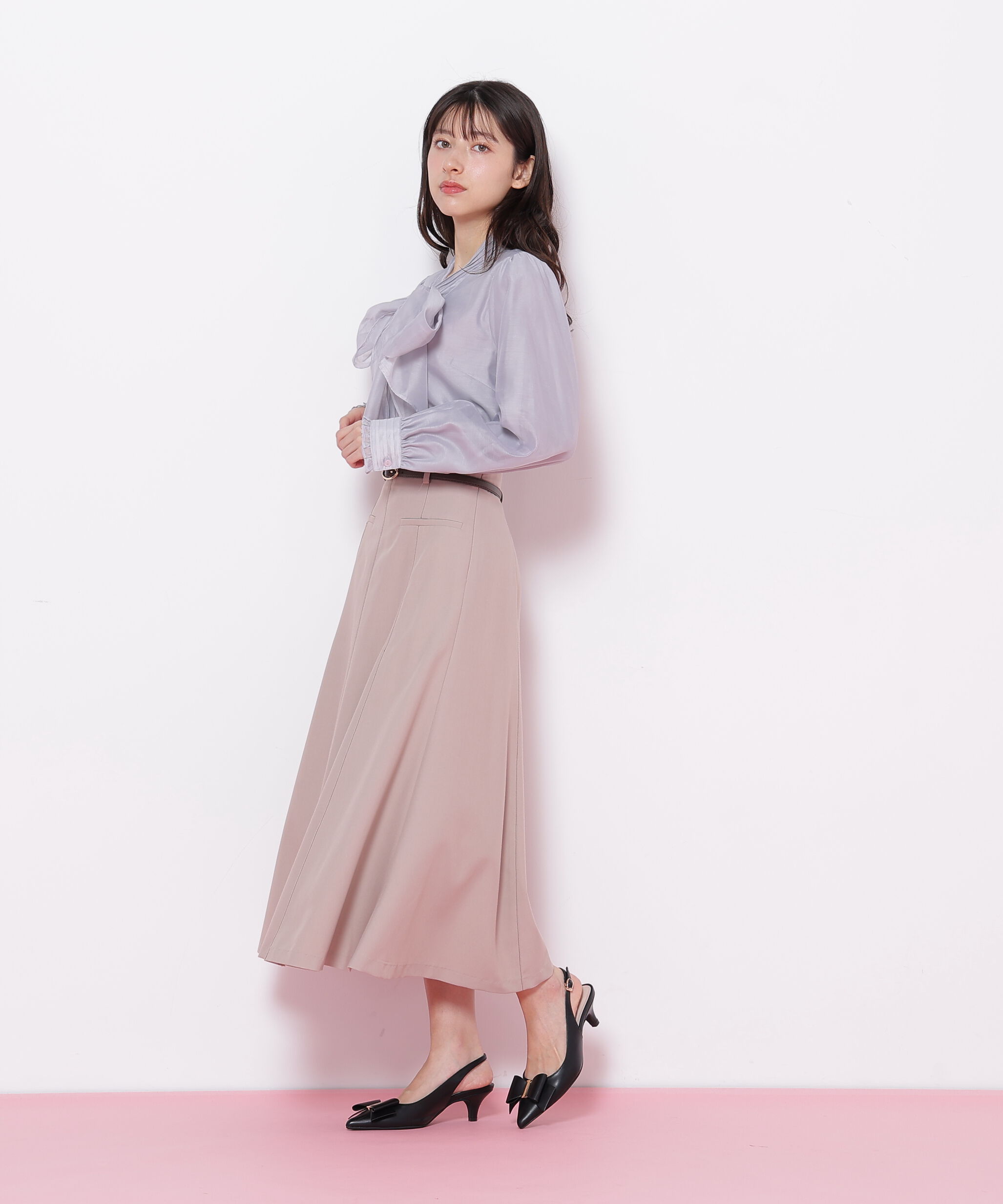  「ピンタックビッグリボンブラウス」|シャツ・ブラウス|