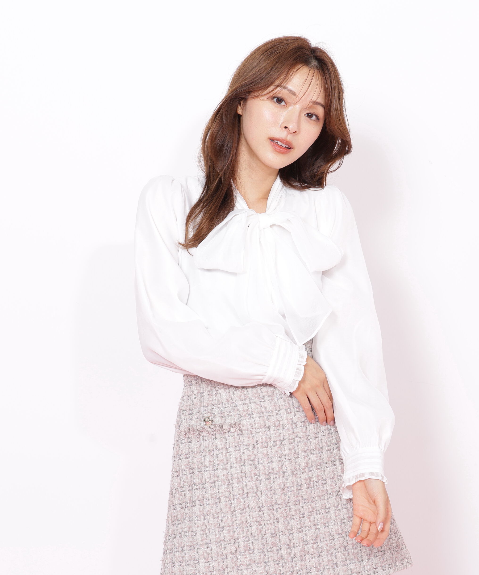  「ピンタックビッグリボンブラウス」|シャツ・ブラウス|