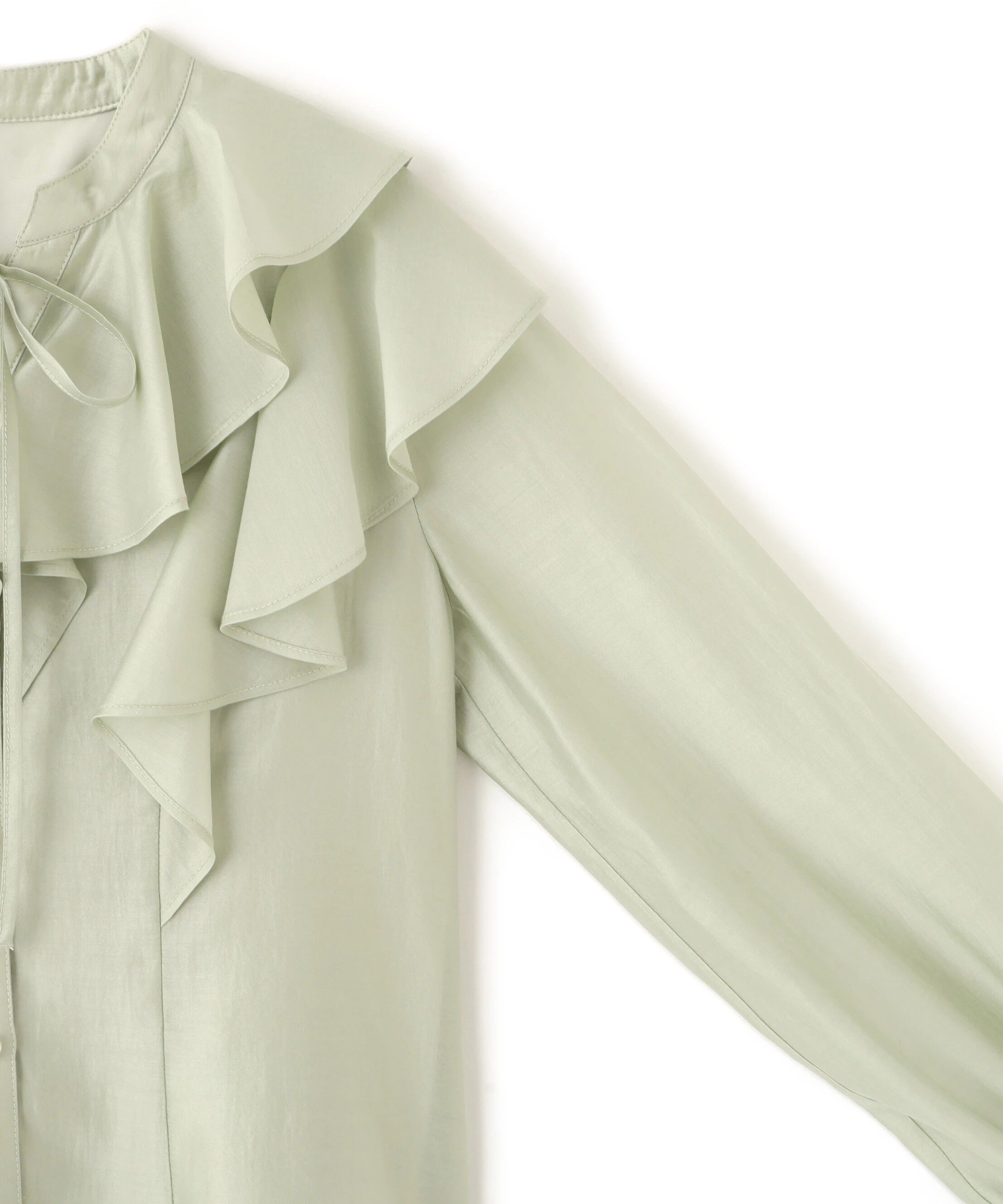  「長袖ラッフルブラウス」|シャツ・ブラウス|