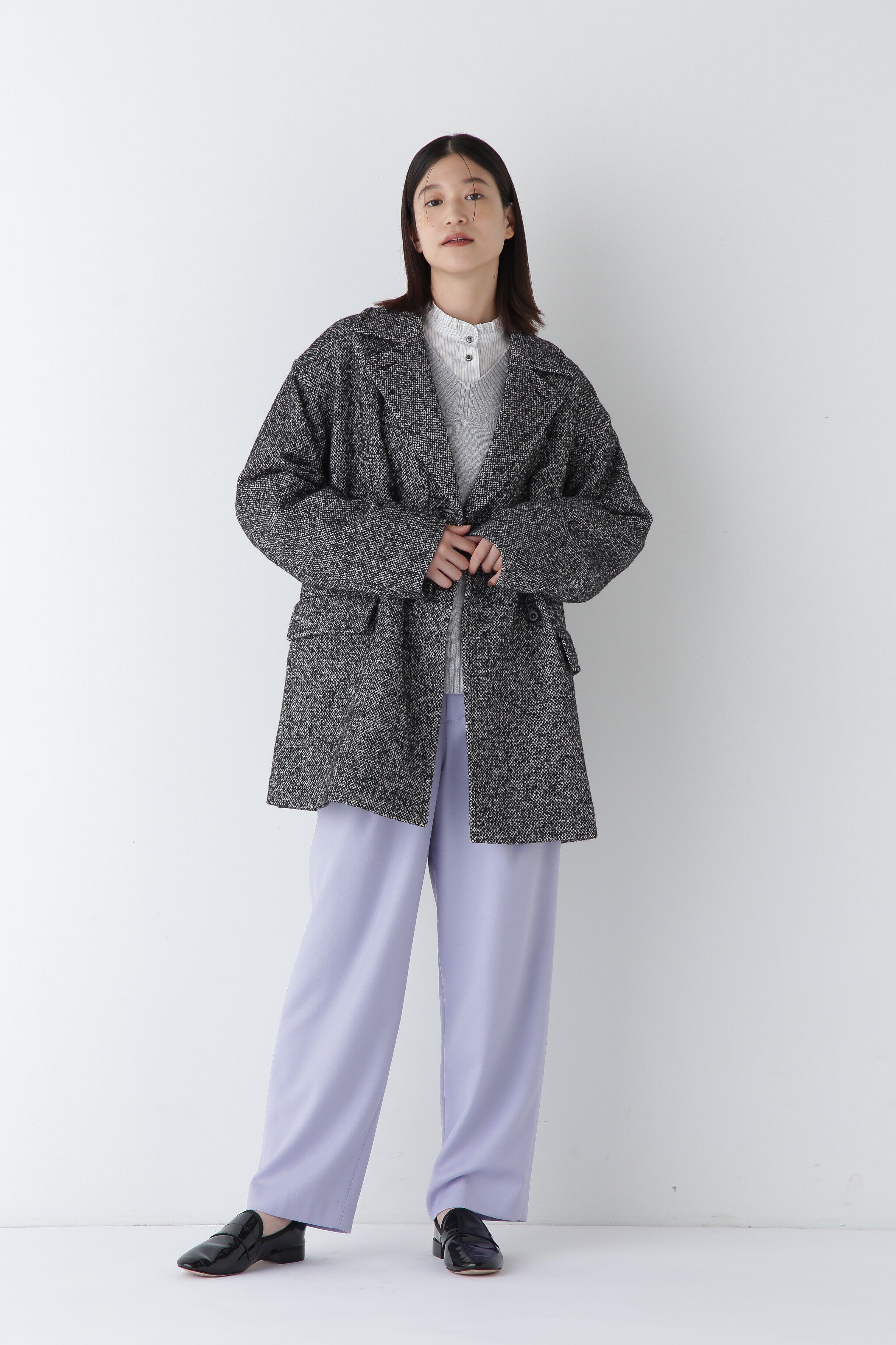  「◆ウールカシミヤＶネックニットプルオーバー」|ニット・セーター|