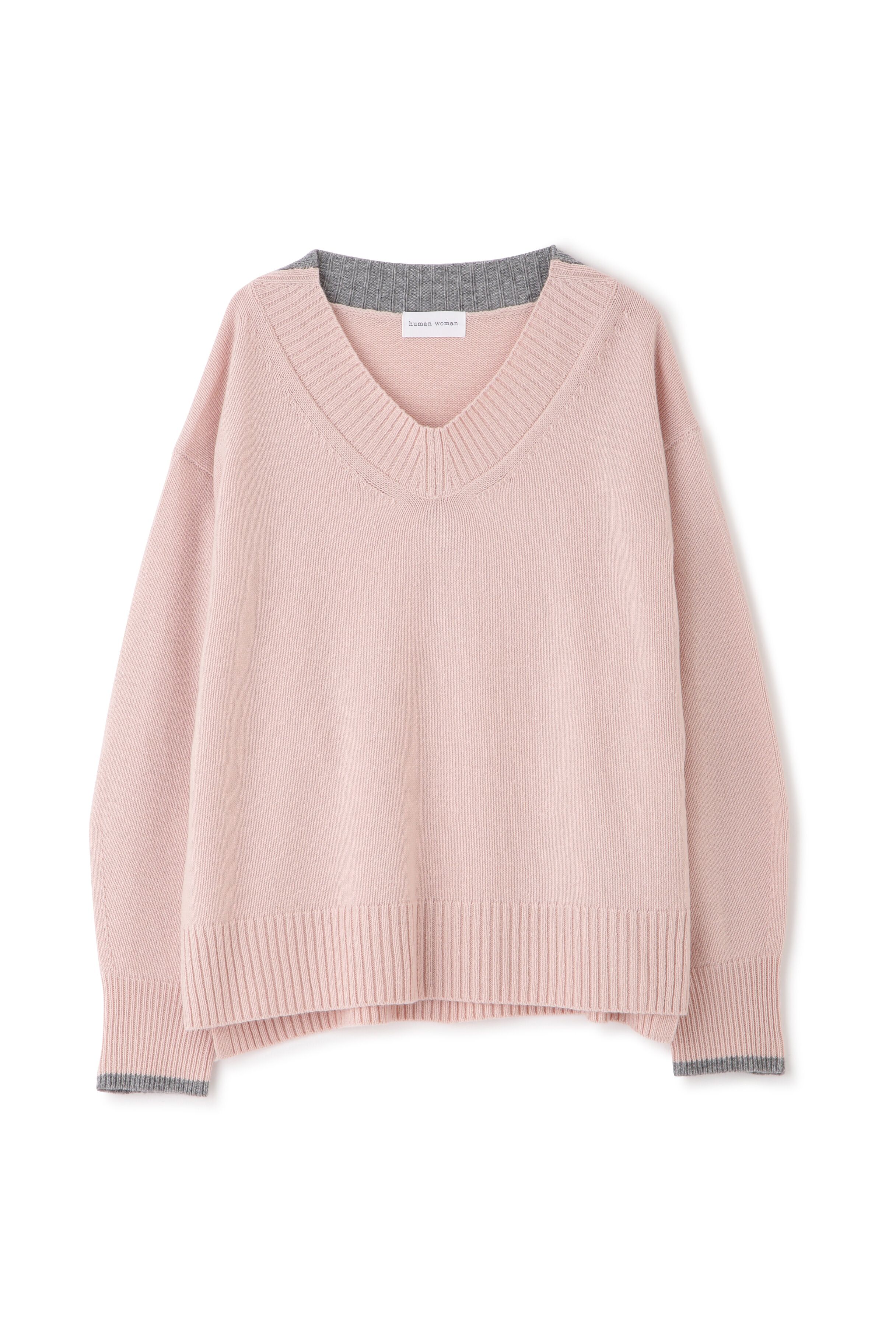  「◆ウールカシミヤＶネックニットプルオーバー」|ニット・セーター|