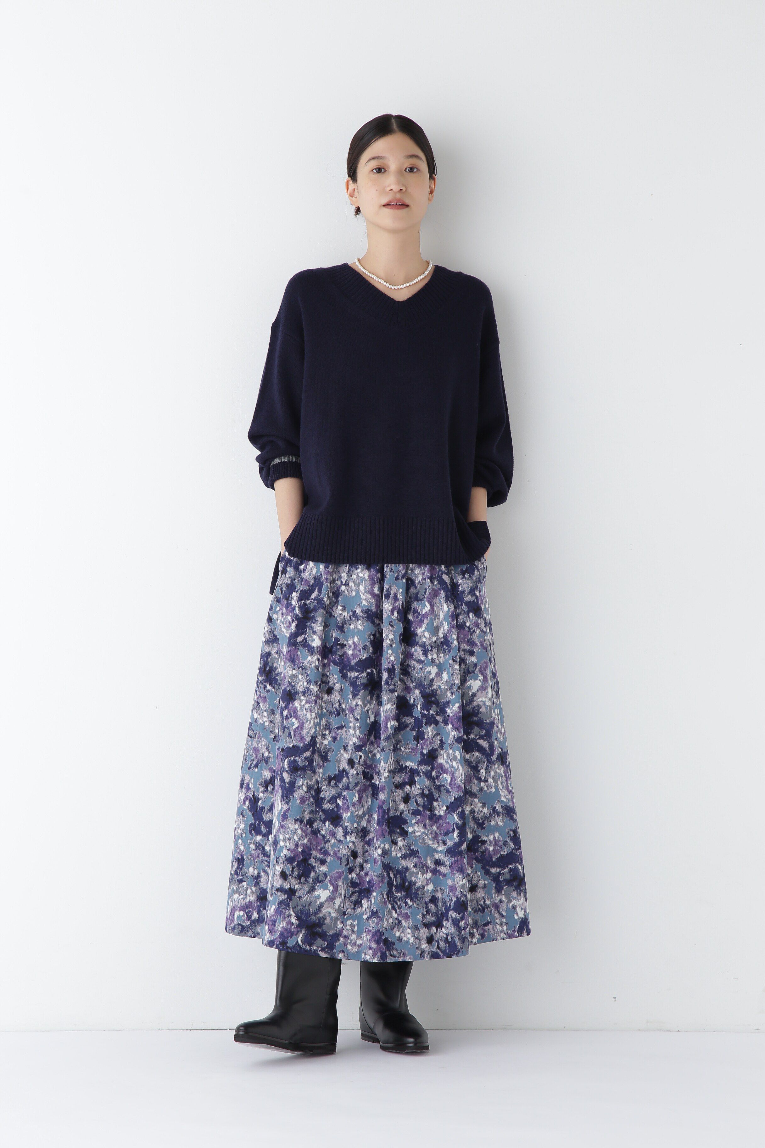  「◆ウールカシミヤＶネックニットプルオーバー」|ニット・セーター|