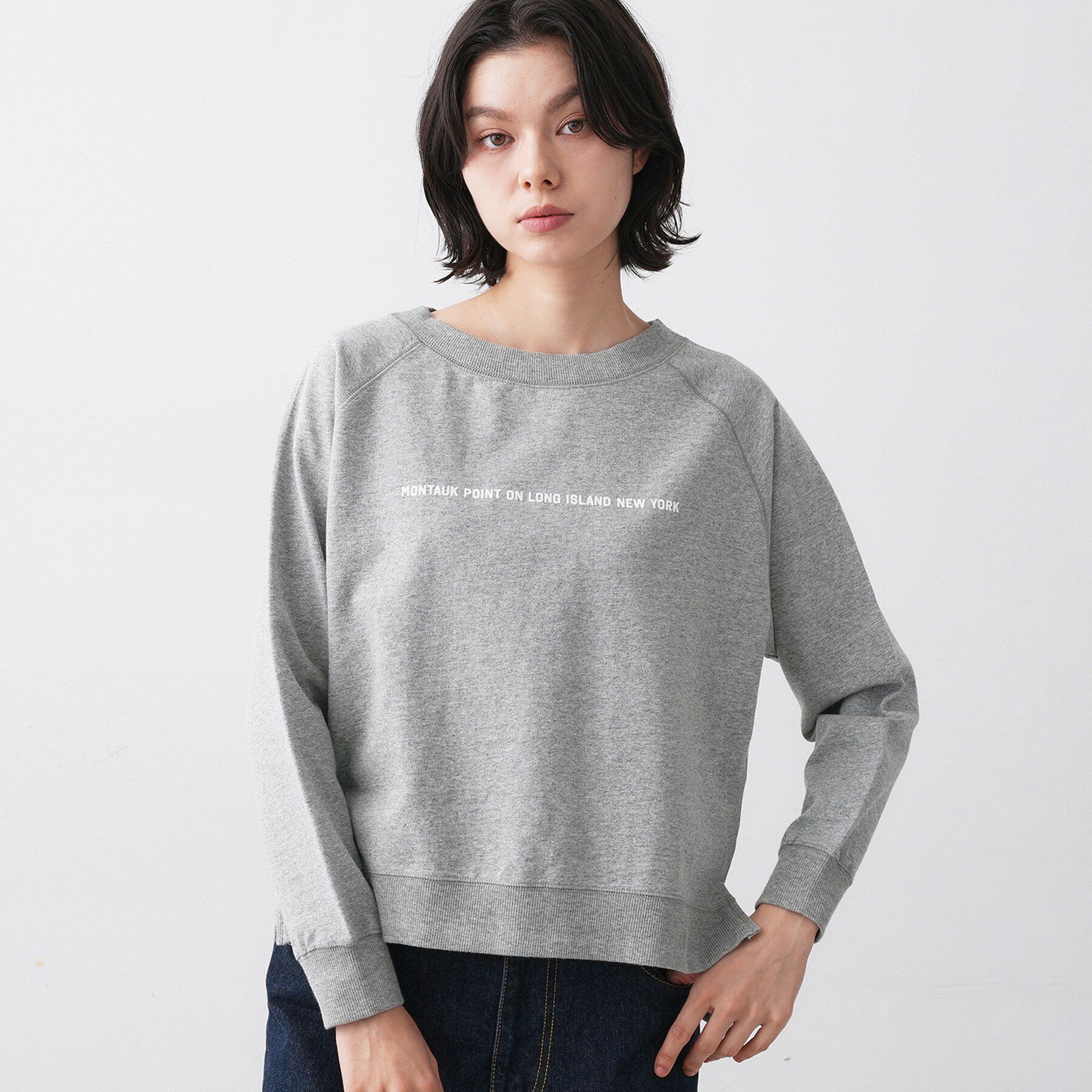 Dessin「【洗える】ラグラン切り替えミニロゴカットソー」|Tシャツ・カットソー|