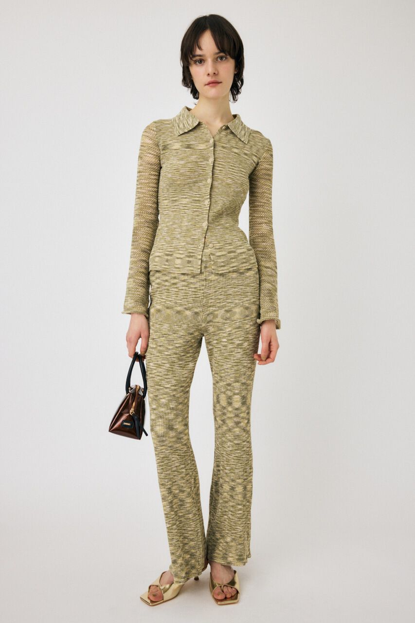 MOUSSY「MULTI BORDER ニットシャツ」|シャツ・ブラウス|