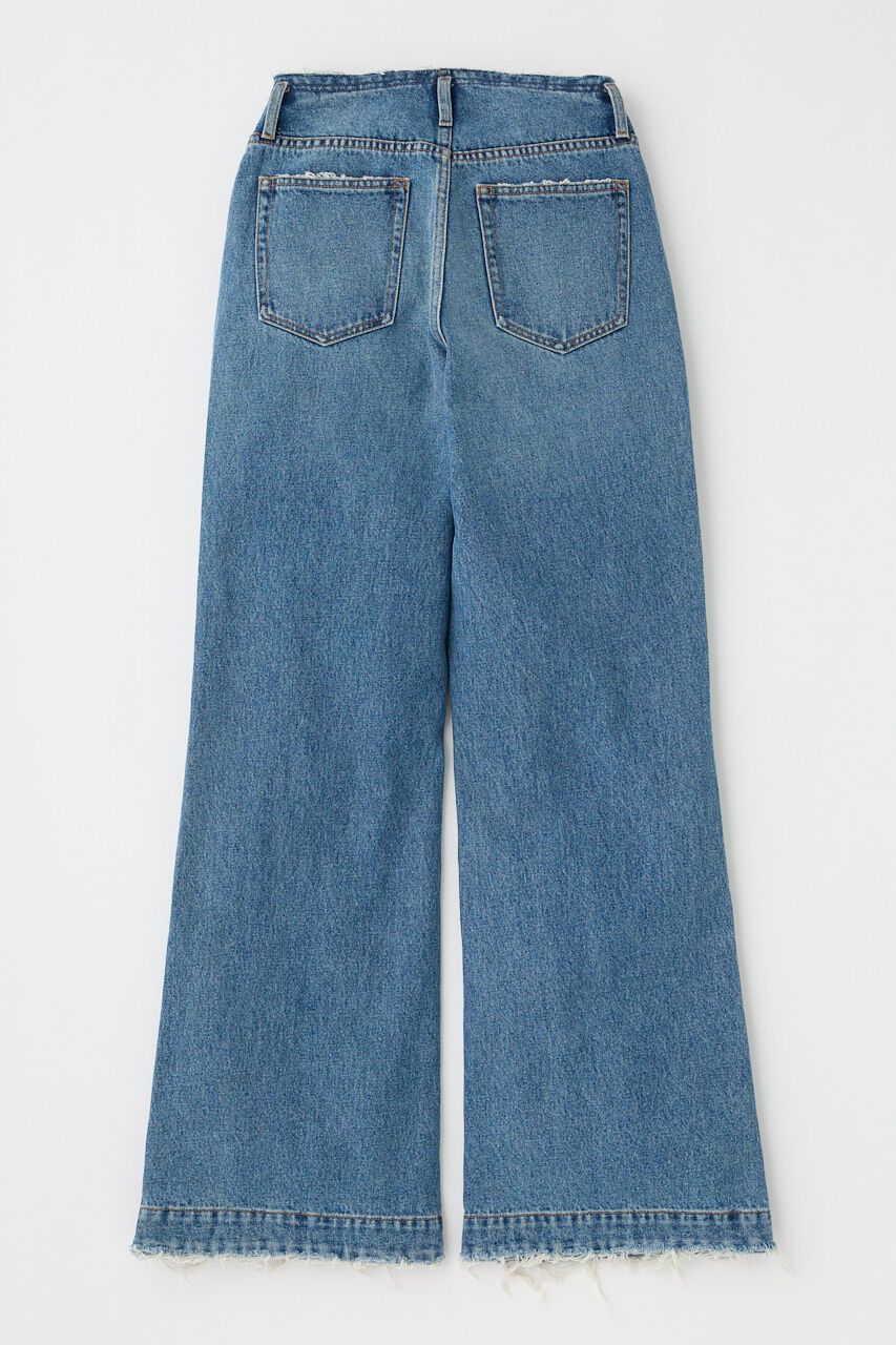 MOUSSY「ZIP DESIGN LOOSE FLARE」|デニム|