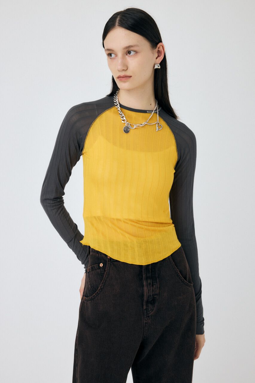 MOUSSY「BROAD RIB ラグラントップス」|Tシャツ・カットソー|