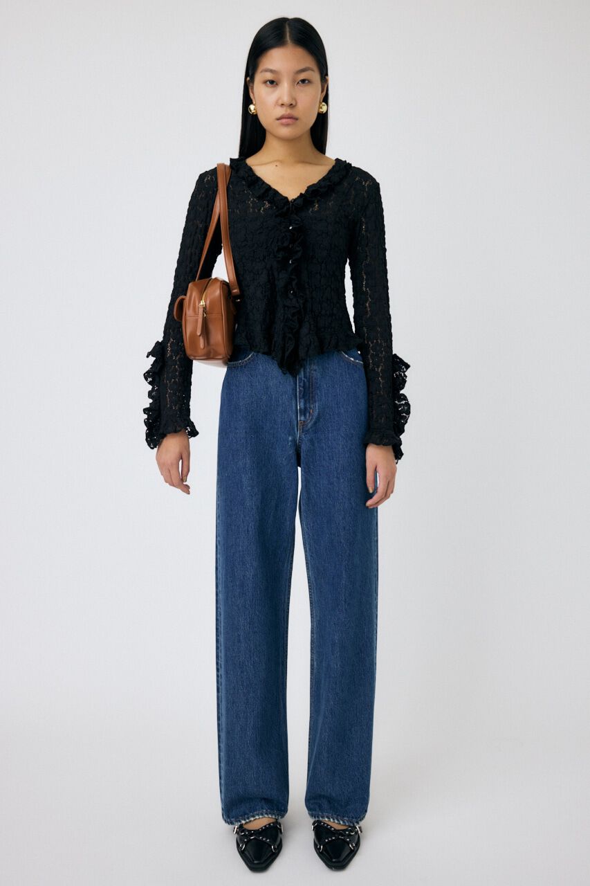 MOUSSY「CUT LACE RUFFLE ブラウス」|Tシャツ・カットソー|