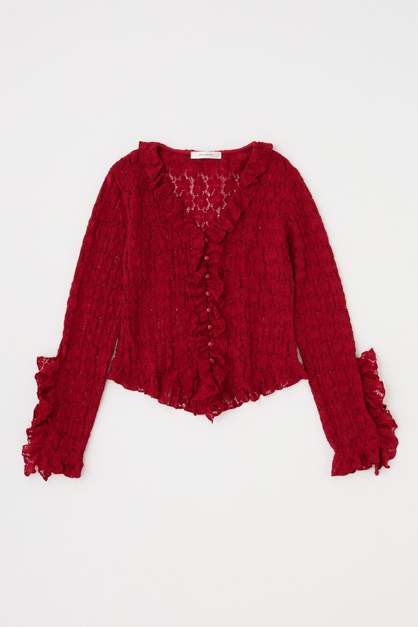 MOUSSY「CUT LACE RUFFLE ブラウス」|Tシャツ・カットソー|