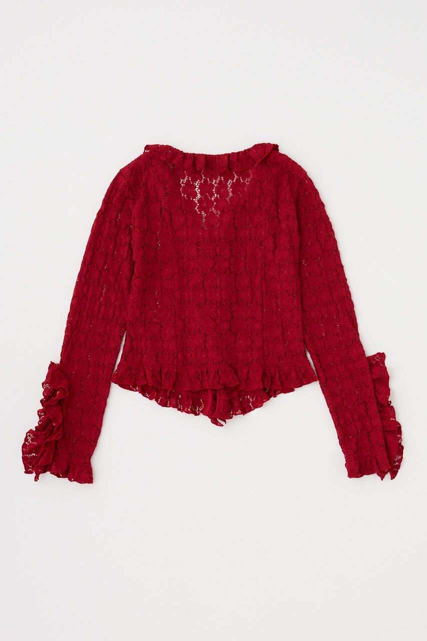 MOUSSY「CUT LACE RUFFLE ブラウス」|Tシャツ・カットソー|