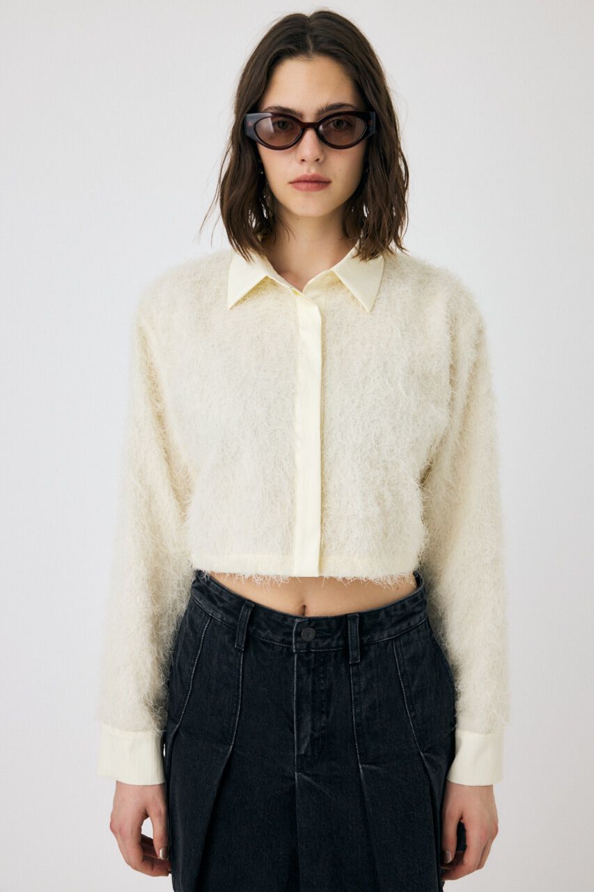 MOUSSY「FRINGE CROPPED シャツ」|シャツ・ブラウス|